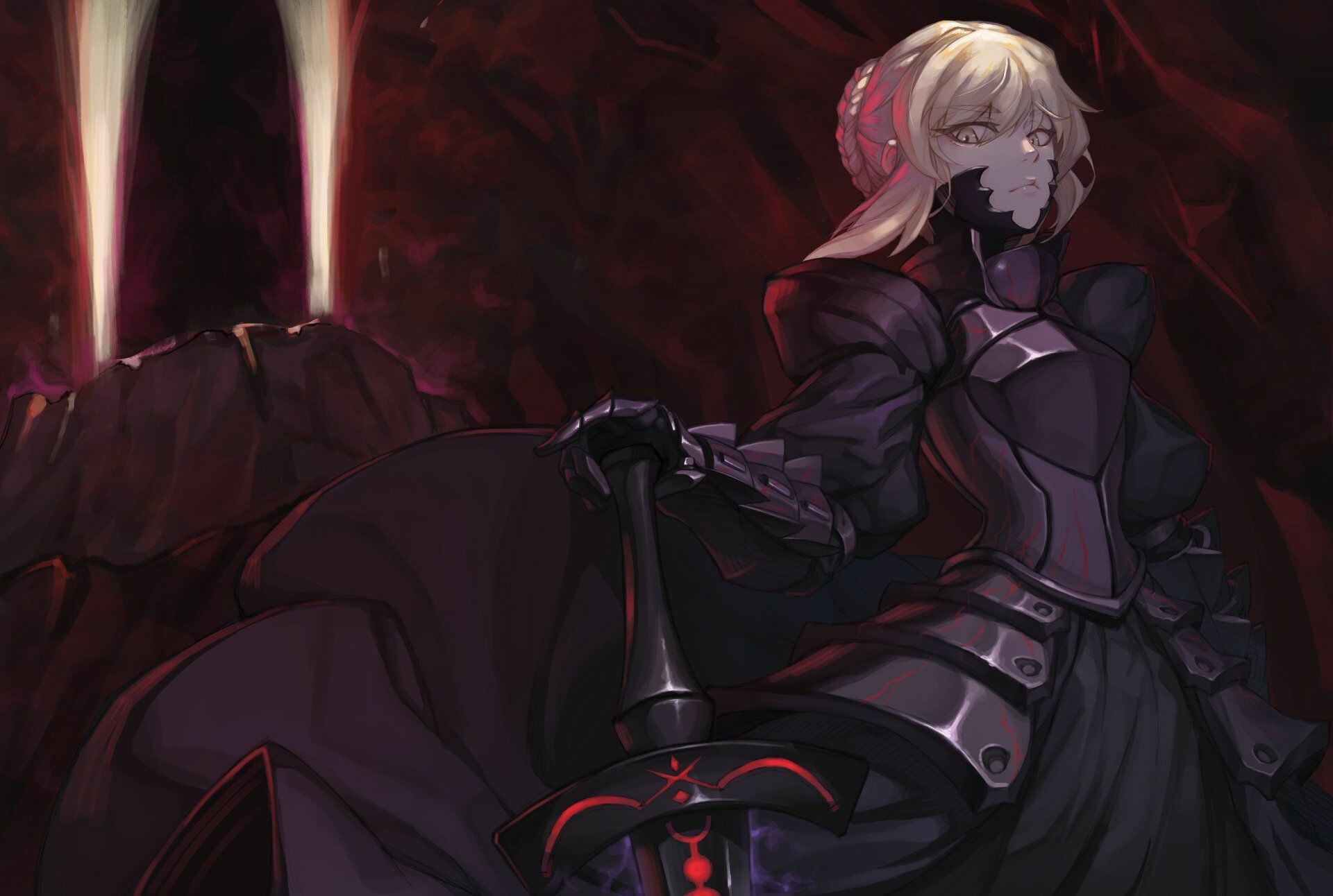 Anime Fate/Grand Order, Saber Alter wallpaper, Female anime character, 1920x1300 HD Desktop