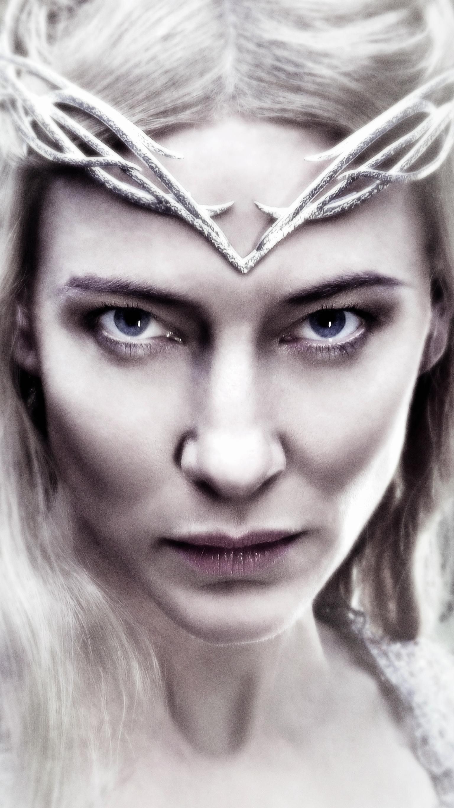 Galadriel, The Hobbit trilogy, Battle of the Five Armies, Movie poster, 1540x2740 HD Phone