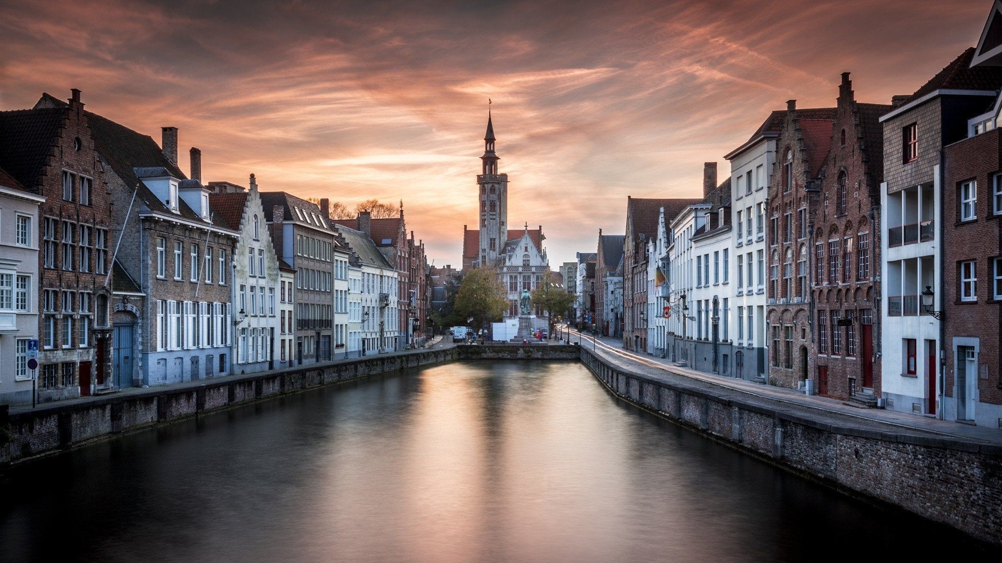 Leie River, Belgium Wallpaper, 2050x1160 HD Desktop