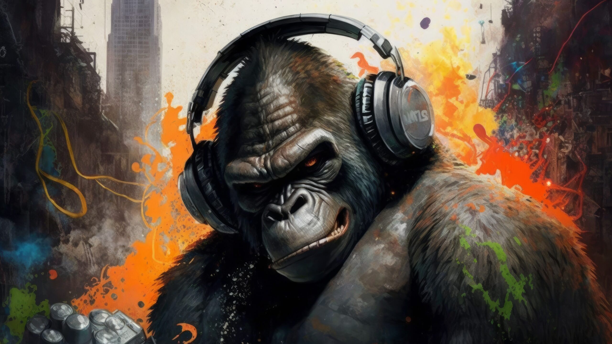 Gorilla, Cool Backgrounds Wallpaper, 2560x1440 HD Desktop