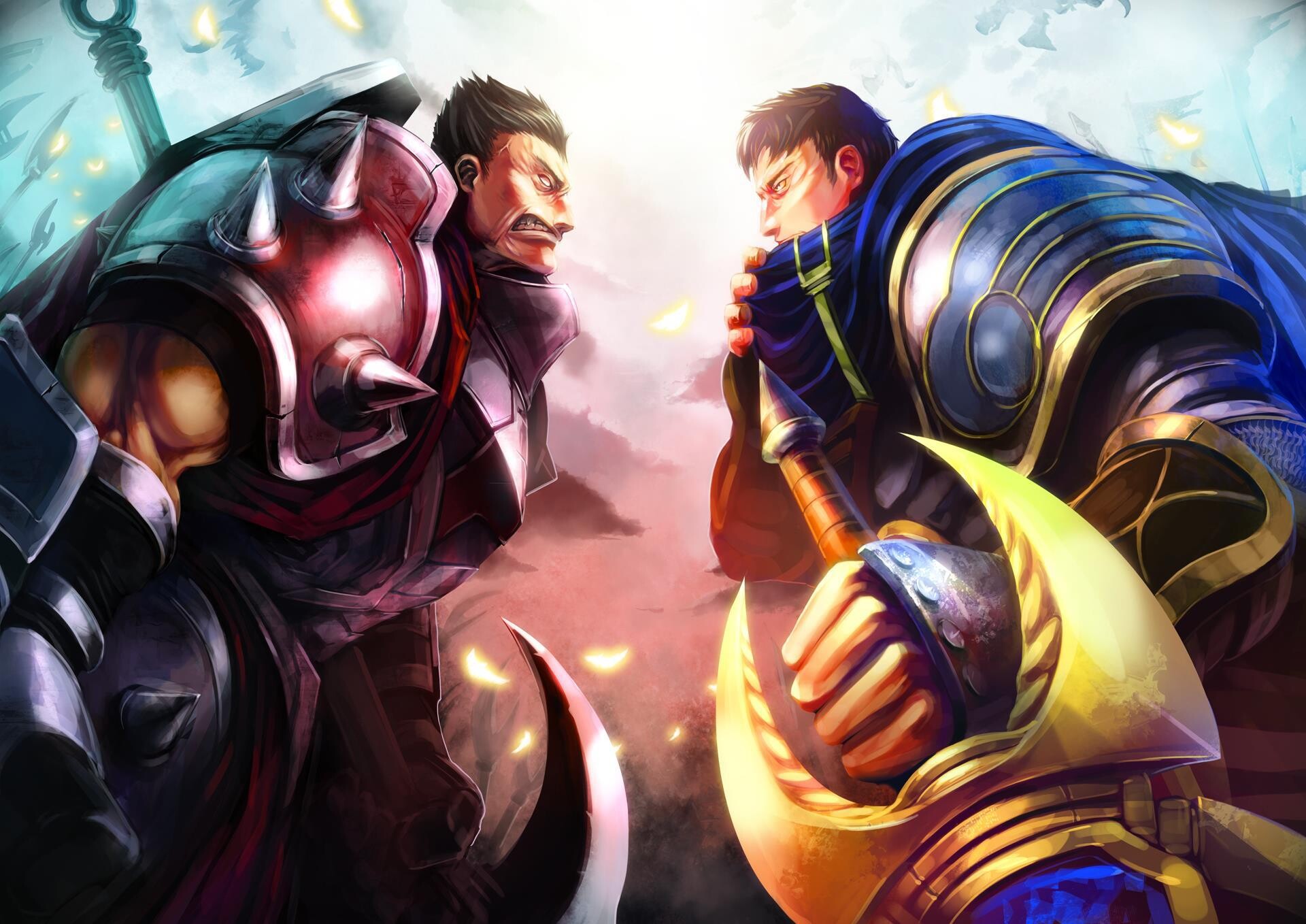 League of Legends, Garen Darius fantasy, Warriors swords, Gaming, 1920x1360 HD Desktop