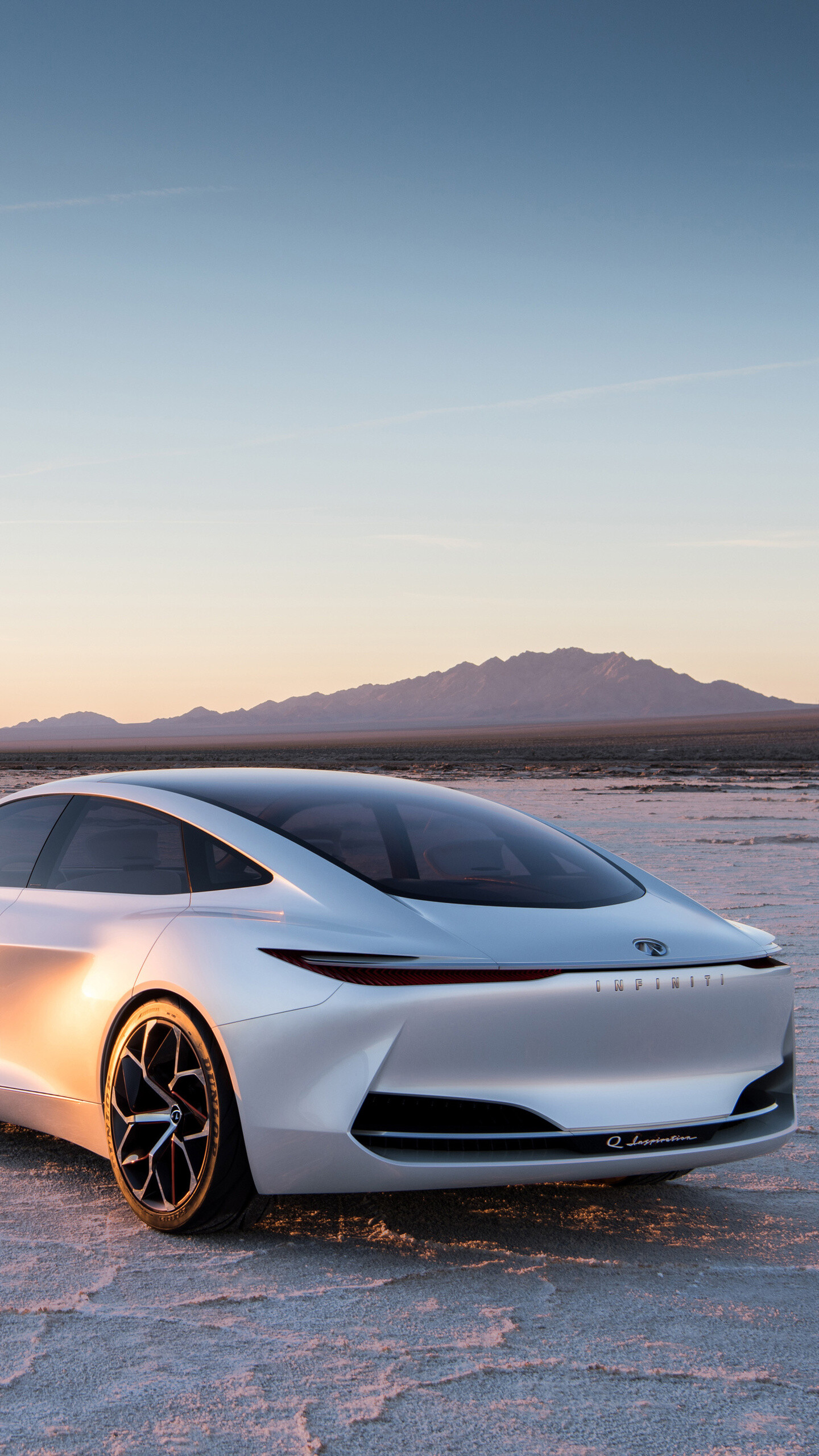 2018 Infiniti Q Inspiration concept car, Rear view showcase, Samsung Galaxy S6, HD 4K wallpaper, 1440x2560 HD Phone