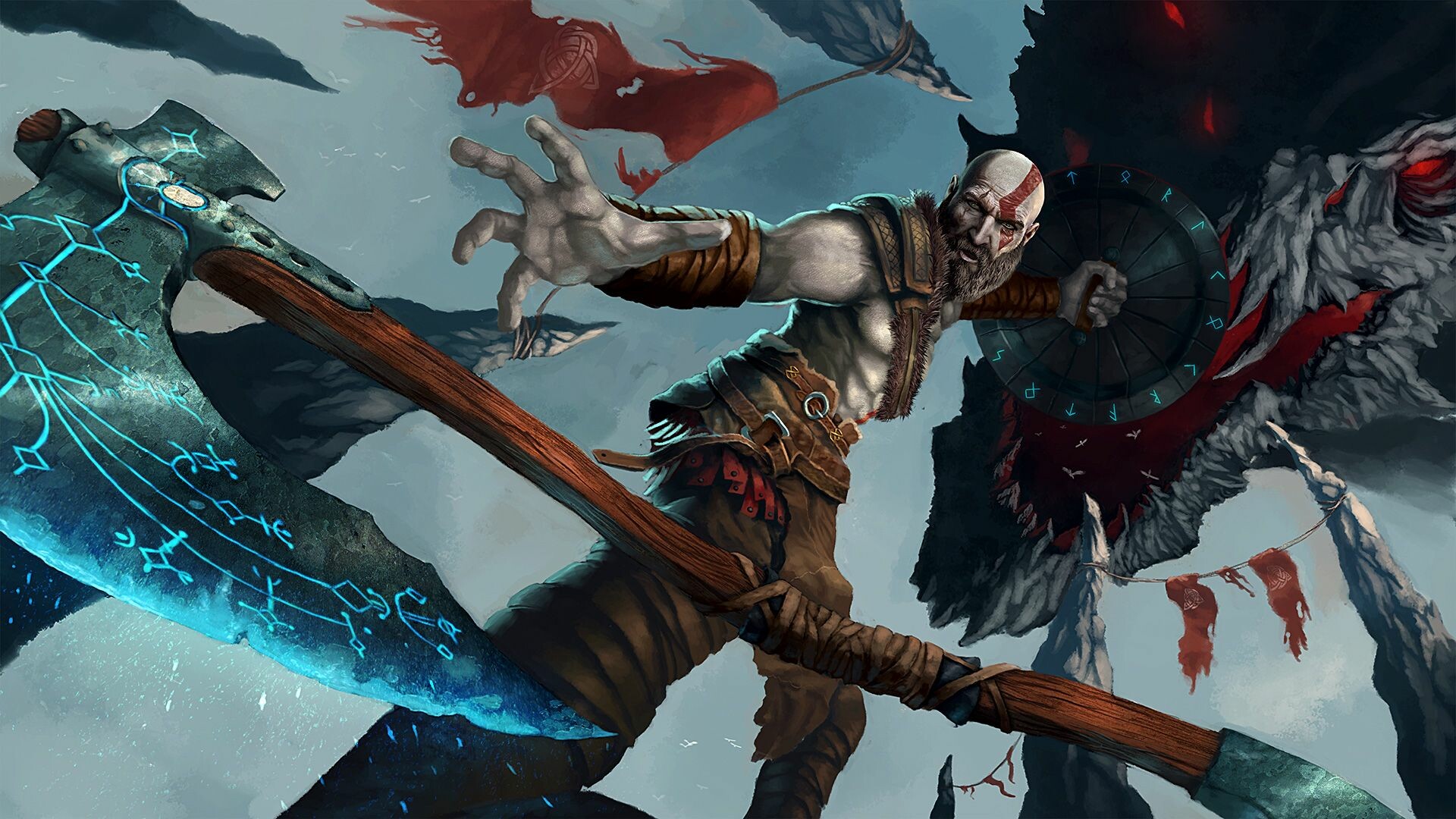 God of War, Desktop wallpapers, Striking graphics, Immersive experience, 1920x1080 Full HD Desktop