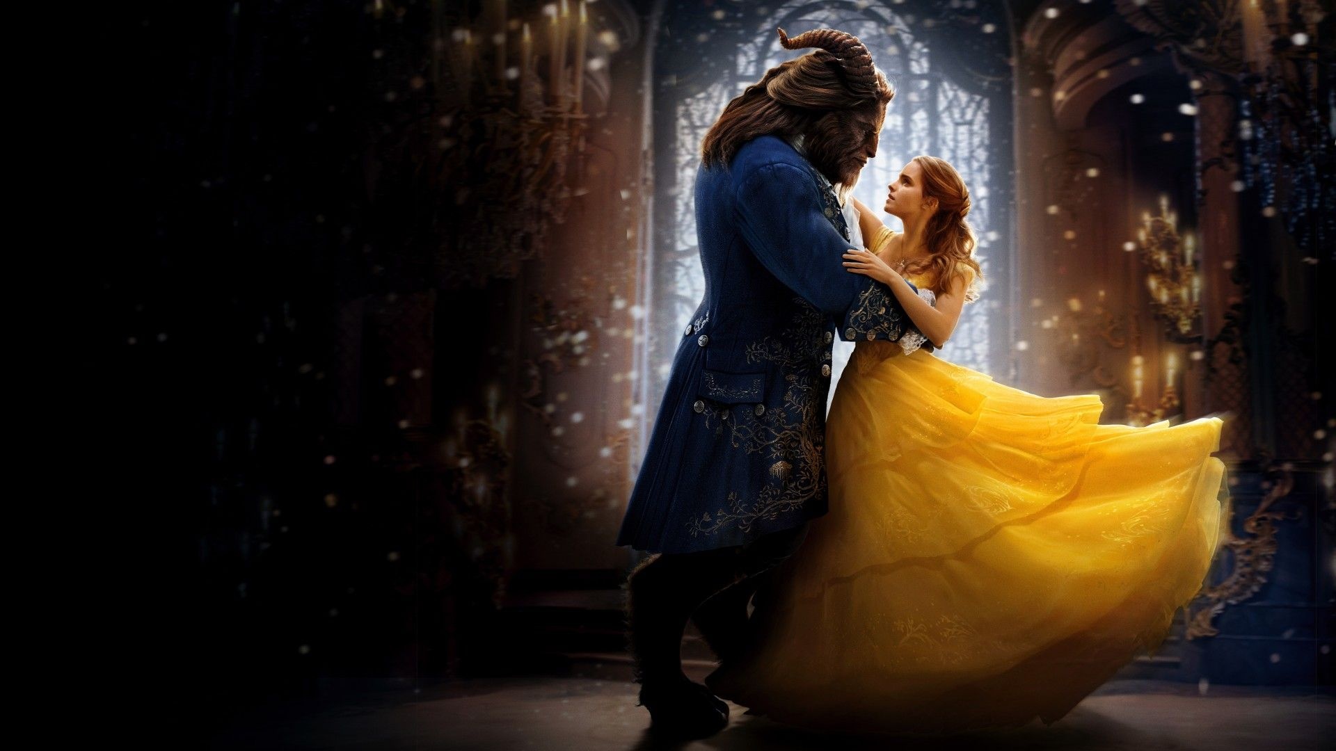 Emma Watson as Belle, 4K 8K wallpapers, Beauty and the Beast movie, 1920x1080 Full HD Desktop