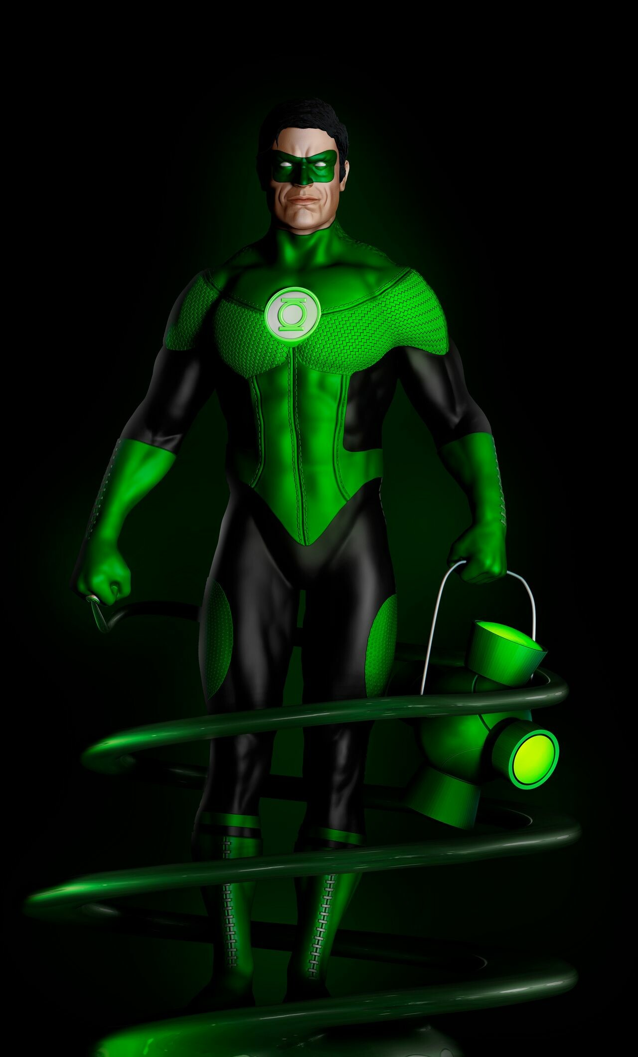 Green Lantern Emblem, Animated Series, Cosmic Guardians, Emerald Energy, 1280x2120 HD Phone