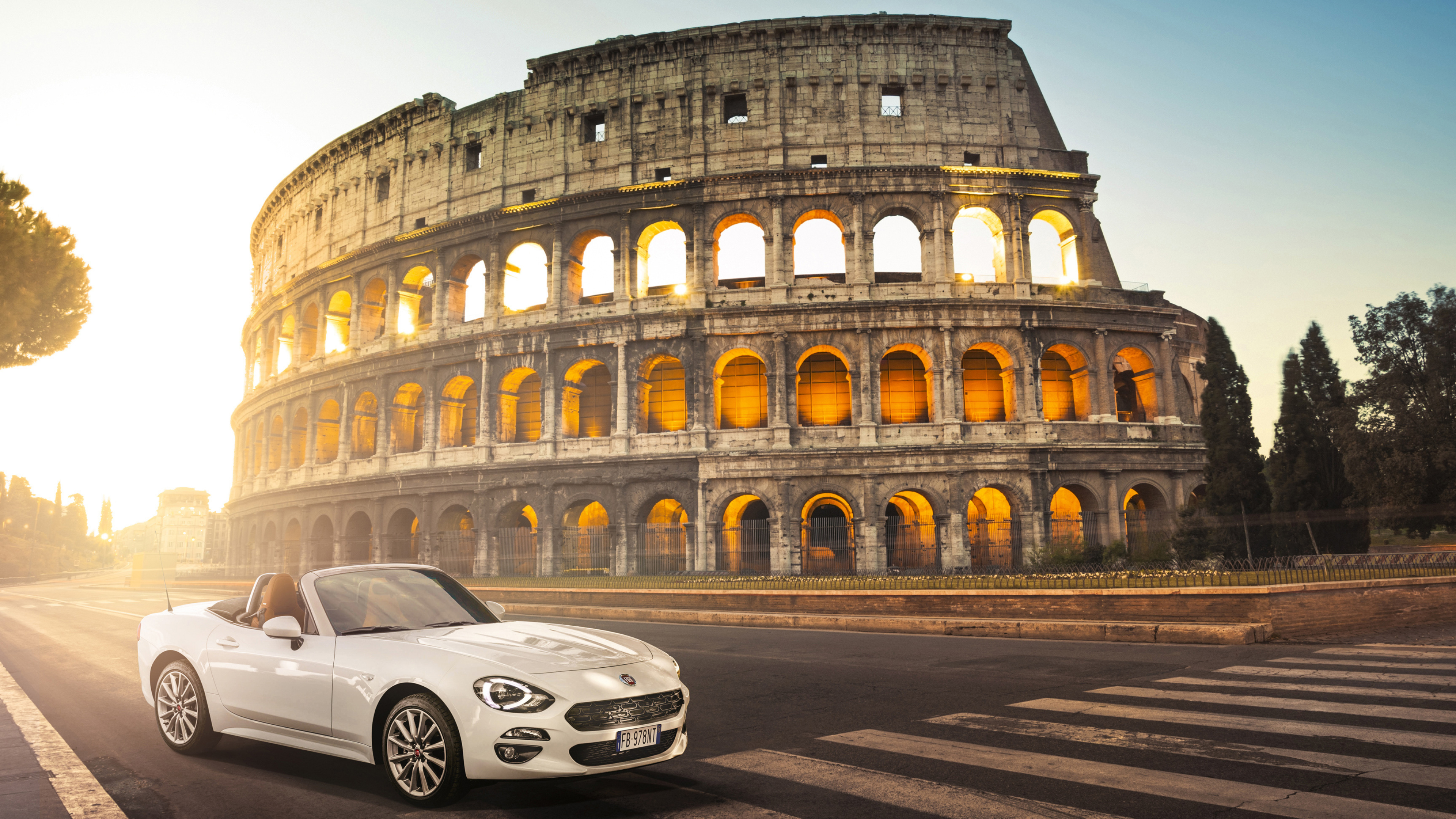 Fiat 124 spider, Cars, Ultra HD wallpapers, 3840x2160 4K Desktop