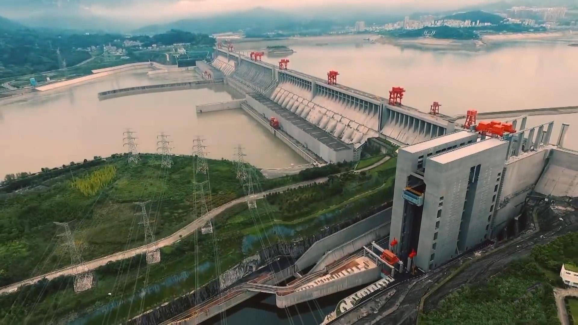 Three Gorges Dam, Chinese engineering marvel, Scenic river landscapes, Megastructure, 1920x1080 Full HD Desktop