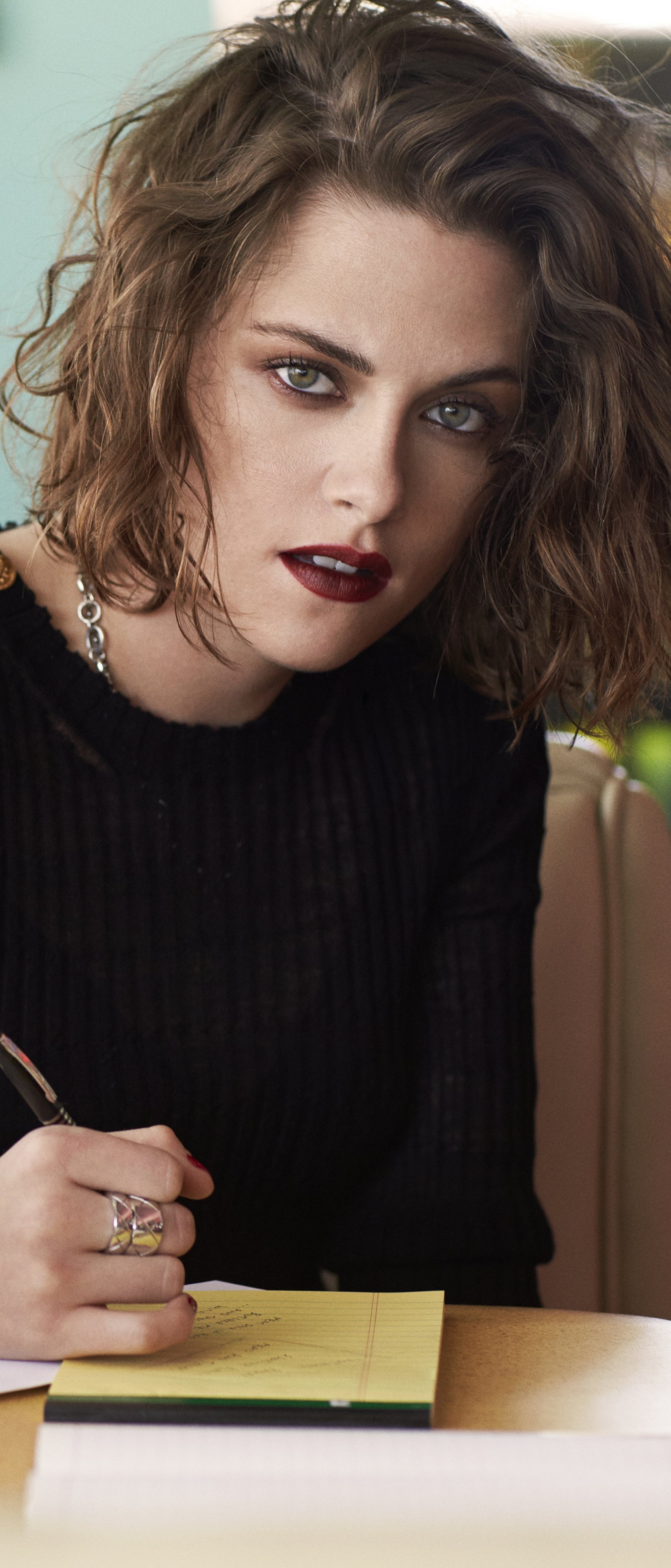 Elle France 2016, Kristen Stewart Wallpaper, 1650x3840 HD Phone