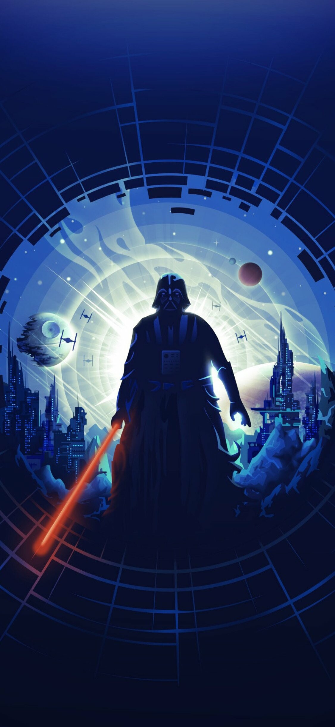 Star Wars, Intergalactic battles, Lightsaber duels, Epic space opera, 1130x2440 HD Phone