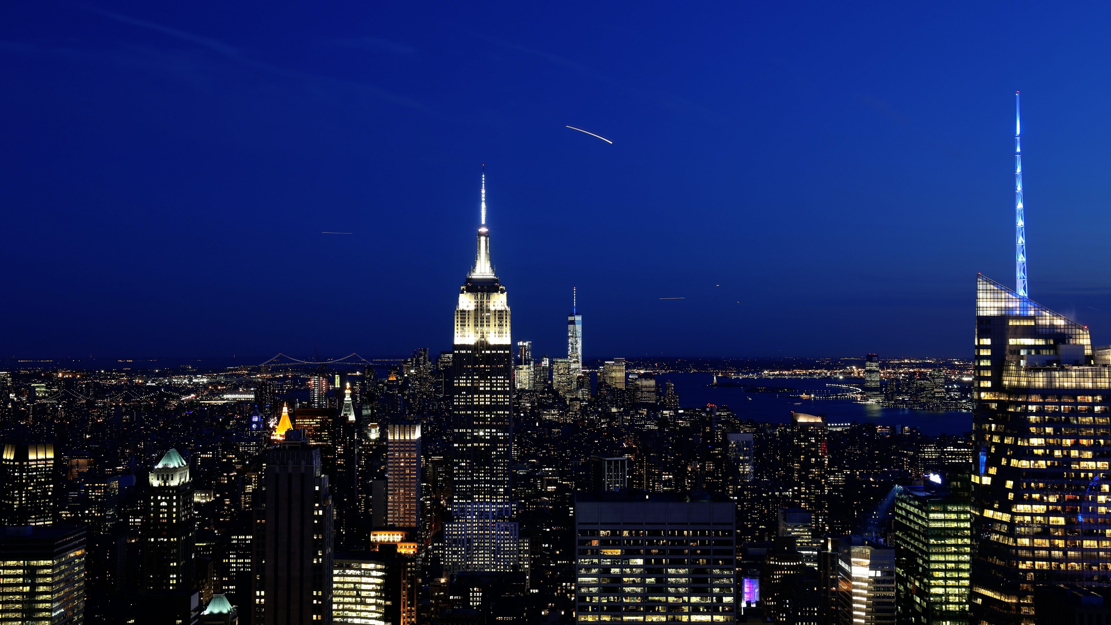 Empire State Building, New York at Night Wallpaper, 3840x2160 4K Desktop