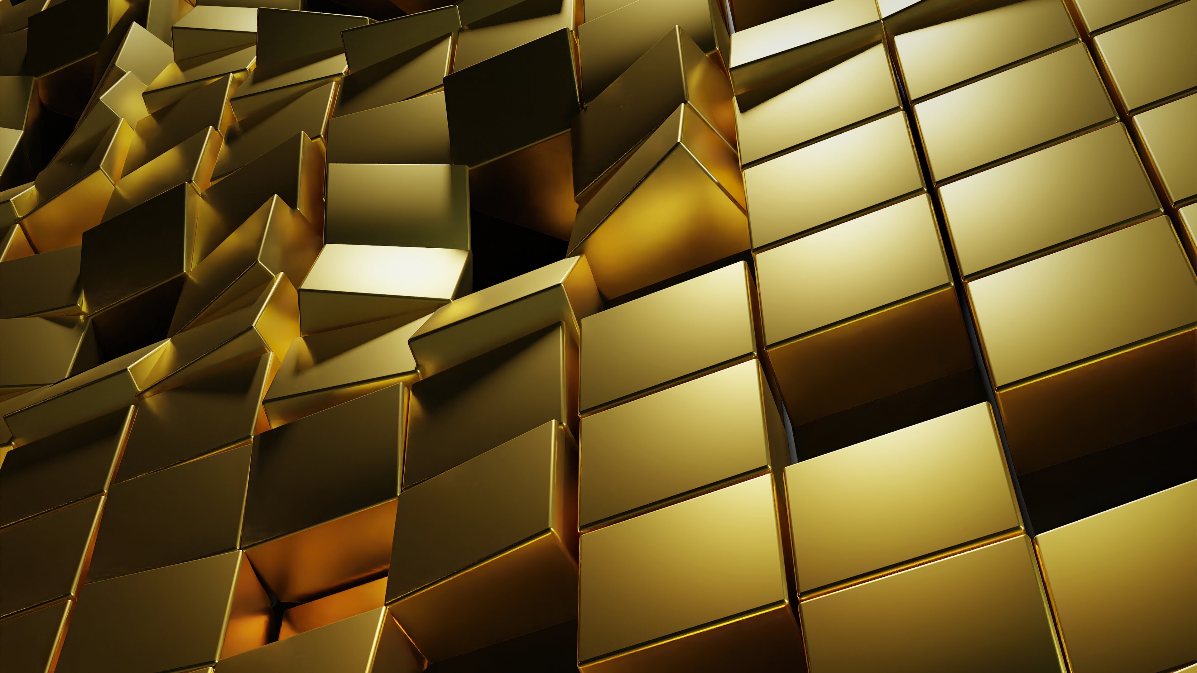 Golden portraits, Glittering ornaments, Luxurious shine, Opulent decor, 3840x2160 4K Desktop