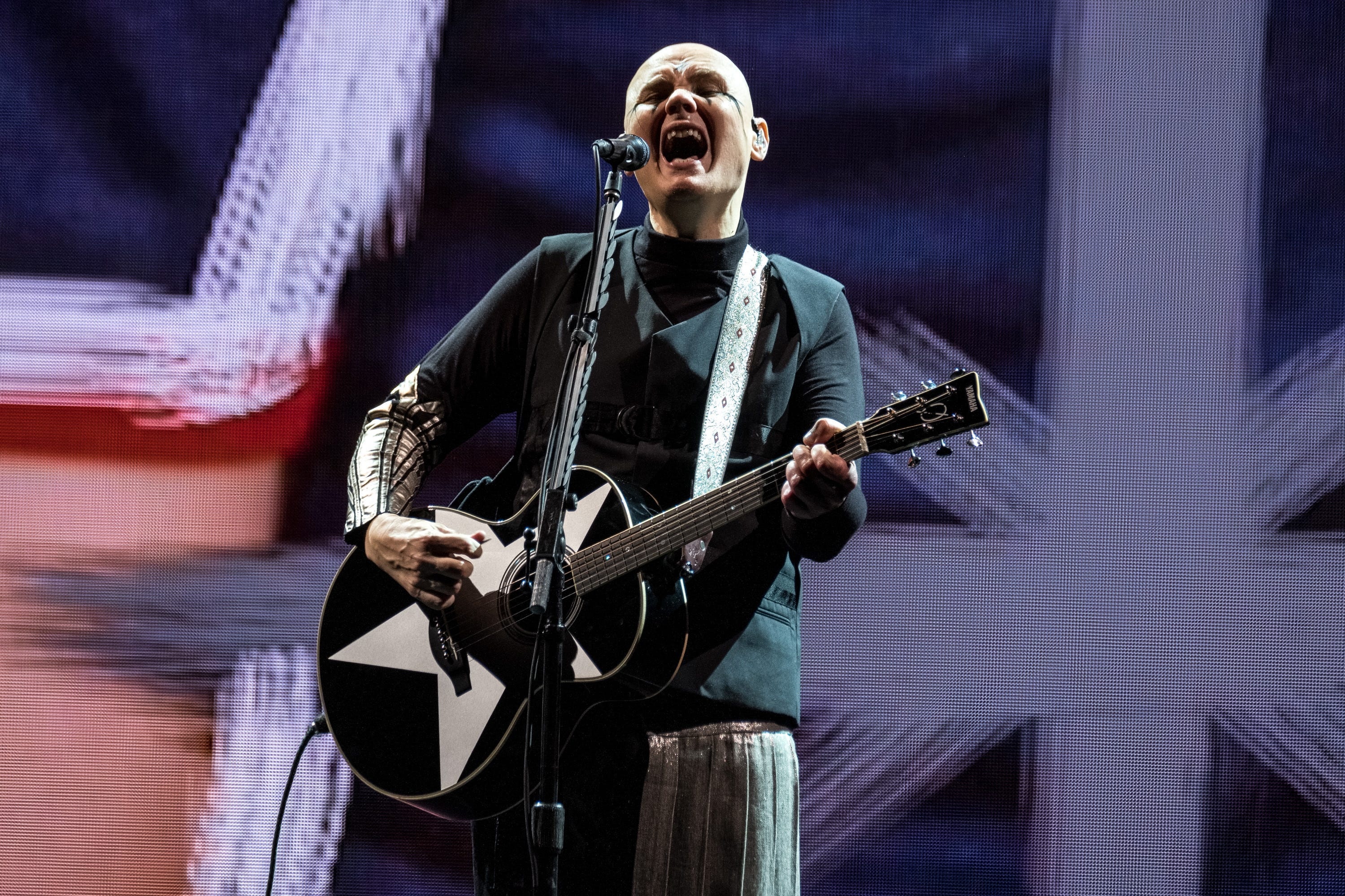 Billy Corgan, Smashing Pumpkins, Rock n Roll, Solid night, 3000x2000 HD Desktop