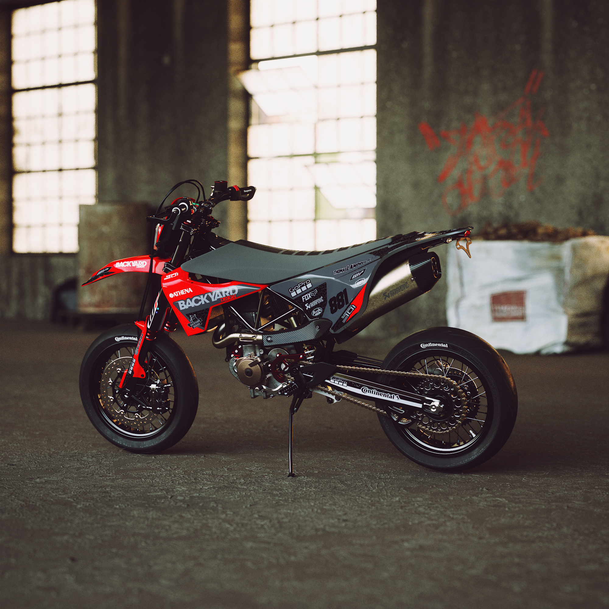 Backyard, Supermoto Wallpaper, 2000x2000 HD Phone