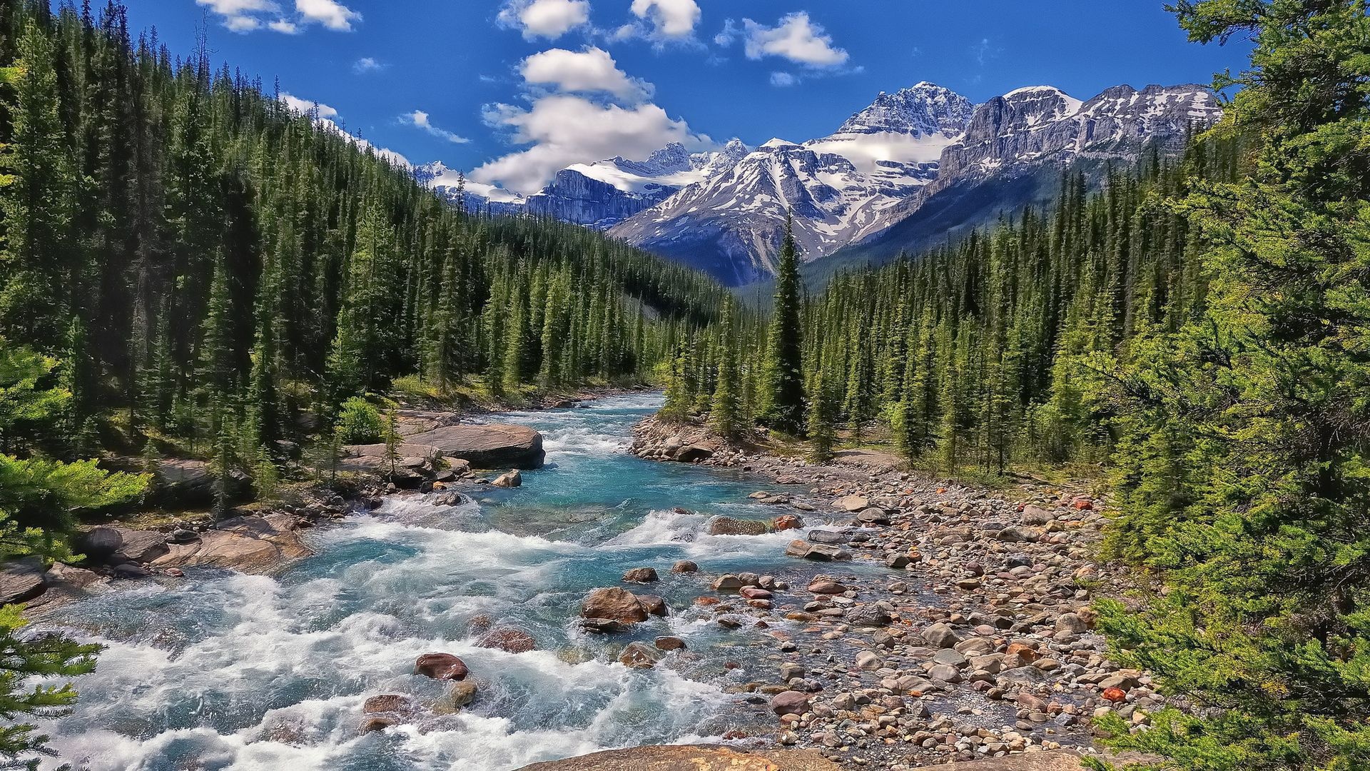 Mistaya River, Banff National Park Wallpaper, 1920x1080 Full HD Desktop