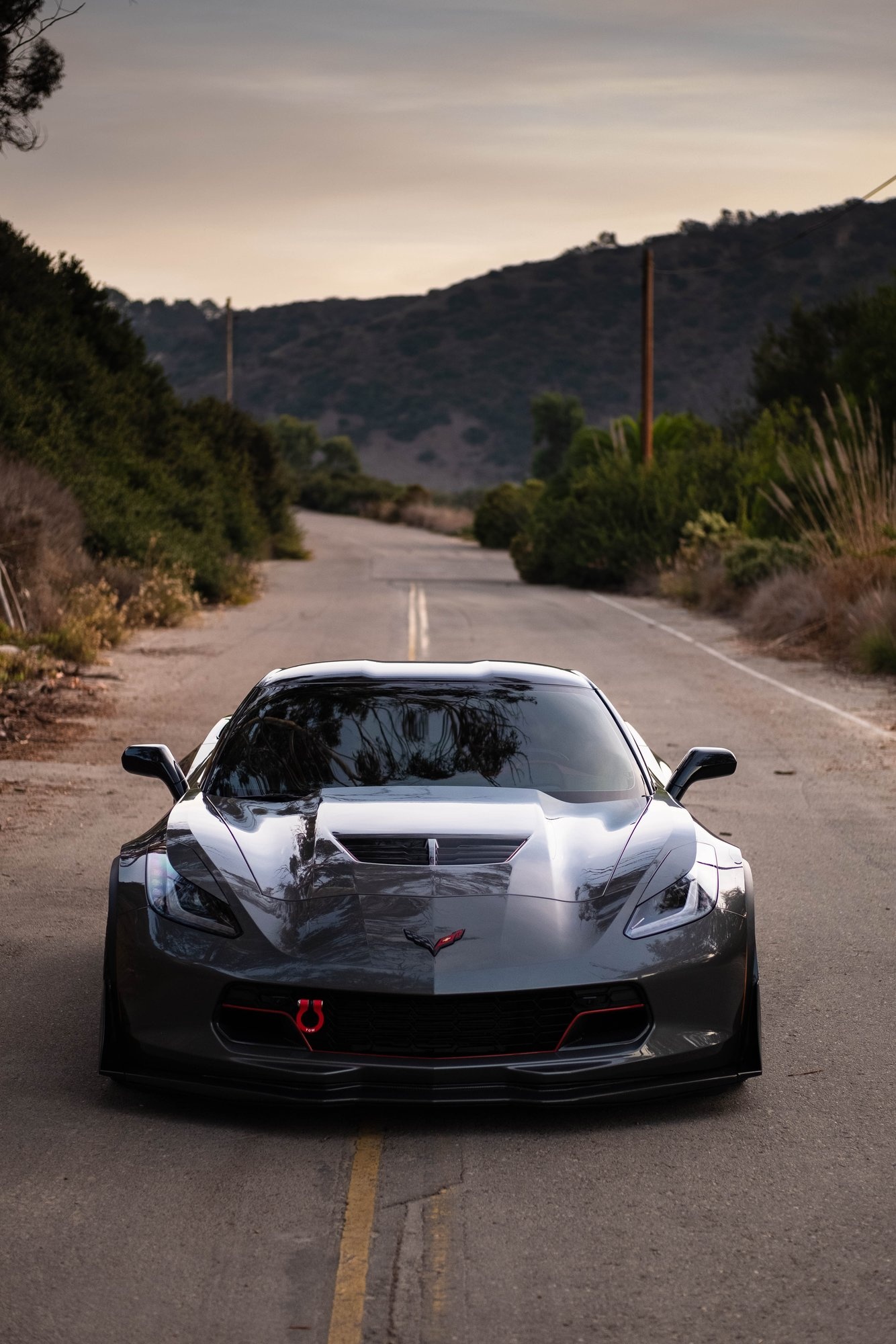 Chevrolet Corvette, Captivating C7 model, Iconic sports car, Stylish and powerful, 1340x2000 HD Phone