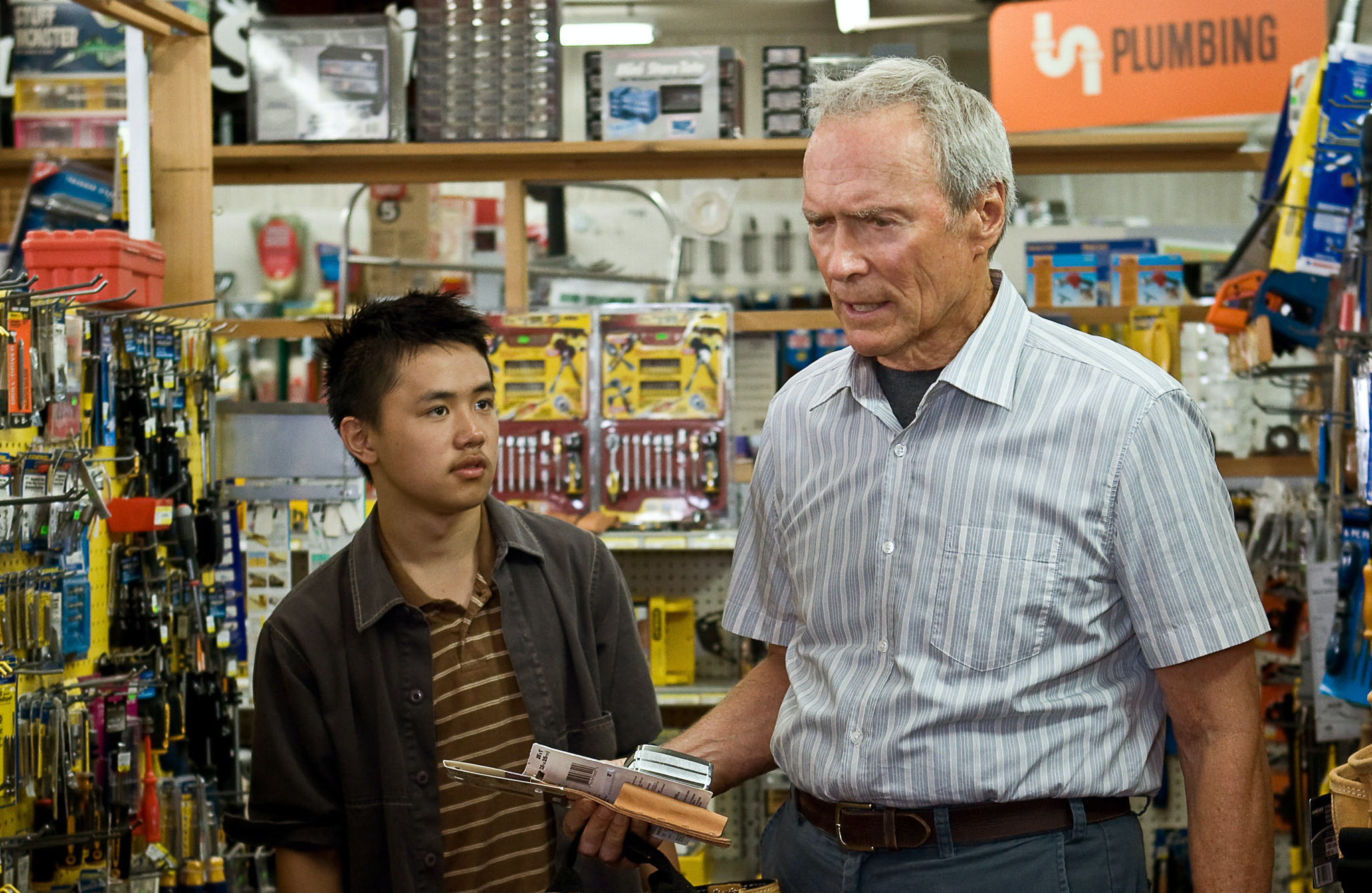 Clint Eastwood and Bee Vang, Gran Torino Wallpaper, 2060x1340 HD Desktop