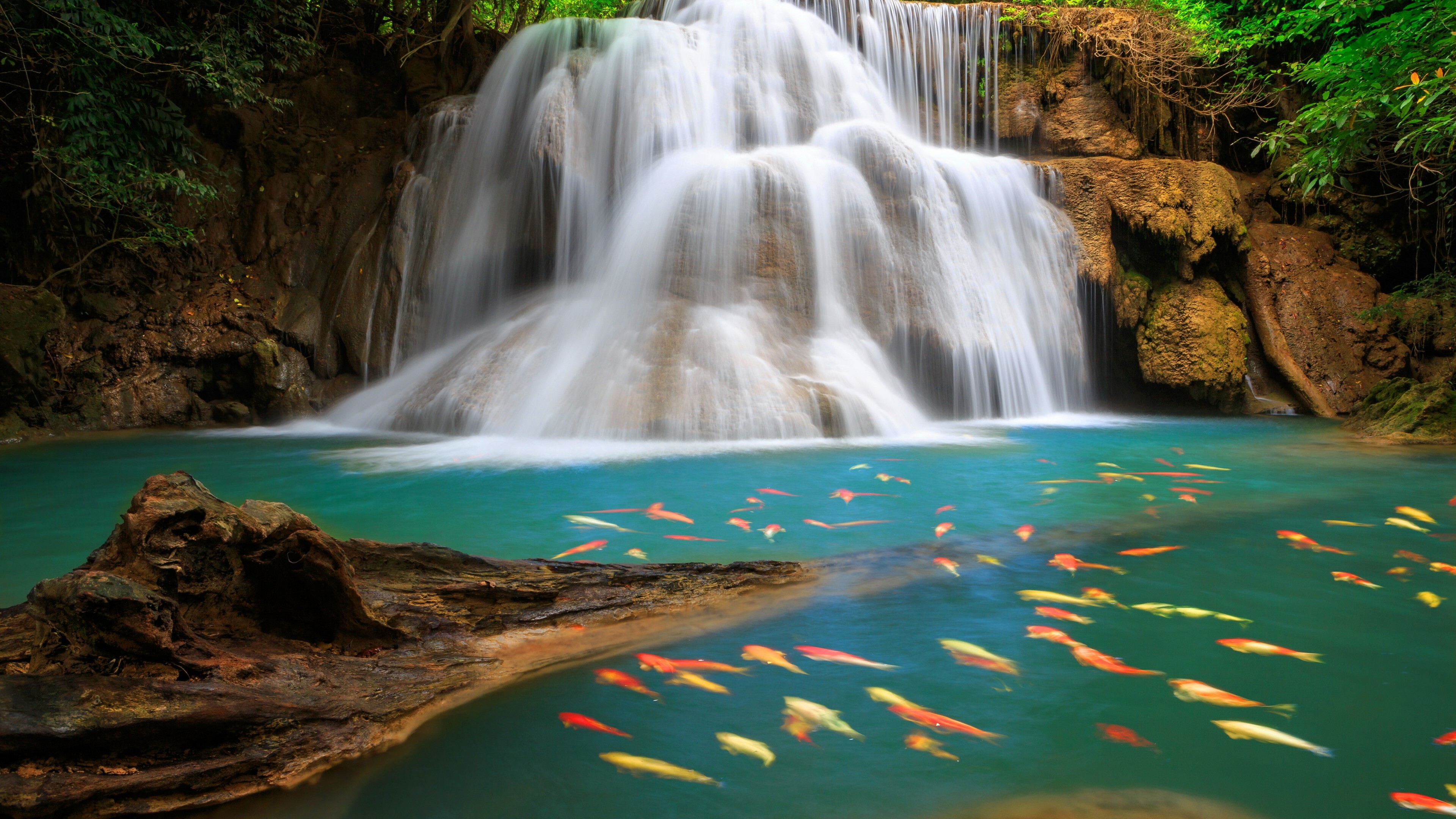 Khamin, Waterfalls Wallpaper, 3840x2160 4K Desktop