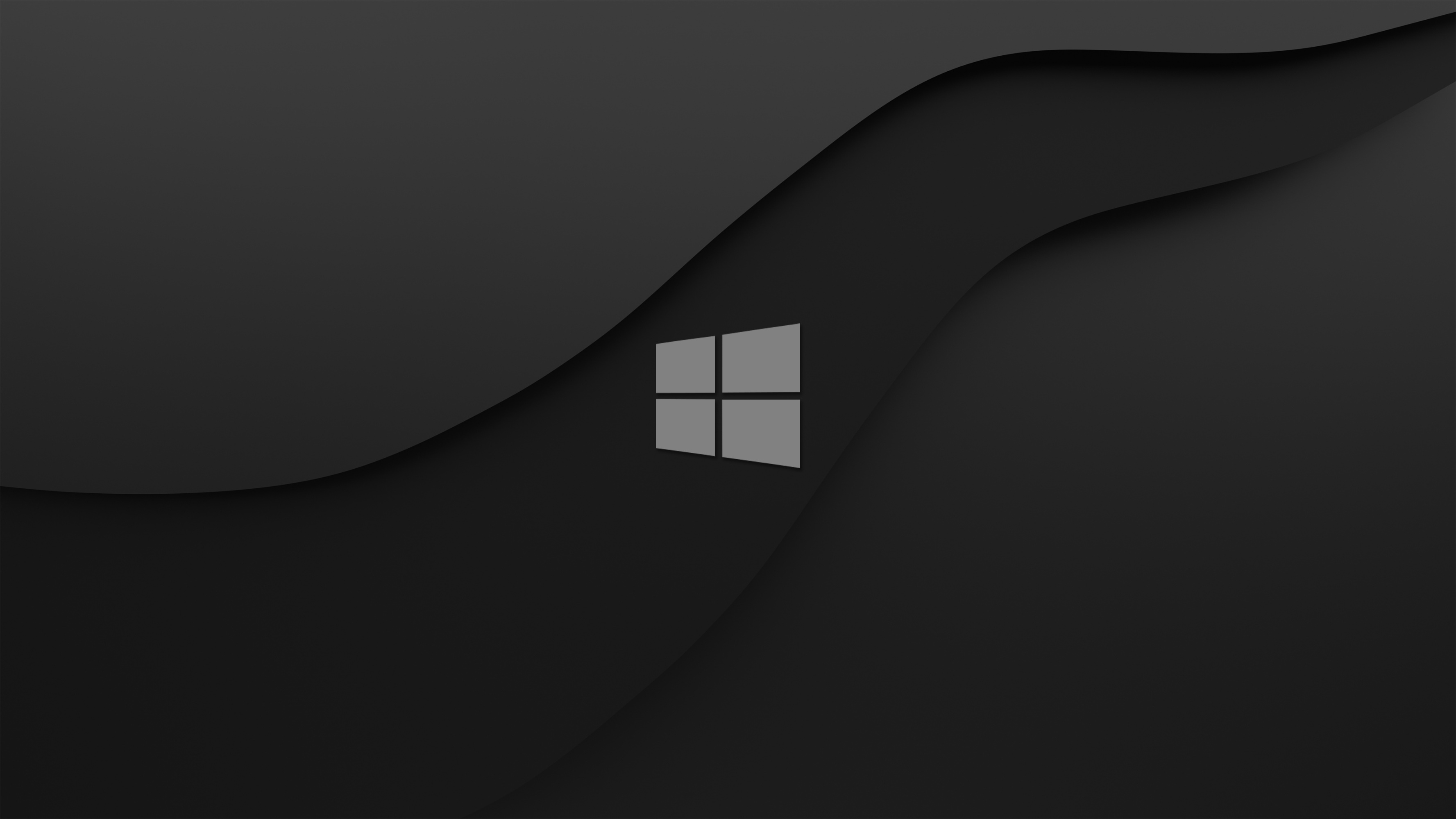 Windows 10, Dark, Logo, 4K, User Interface, 3560x2000 HD Desktop