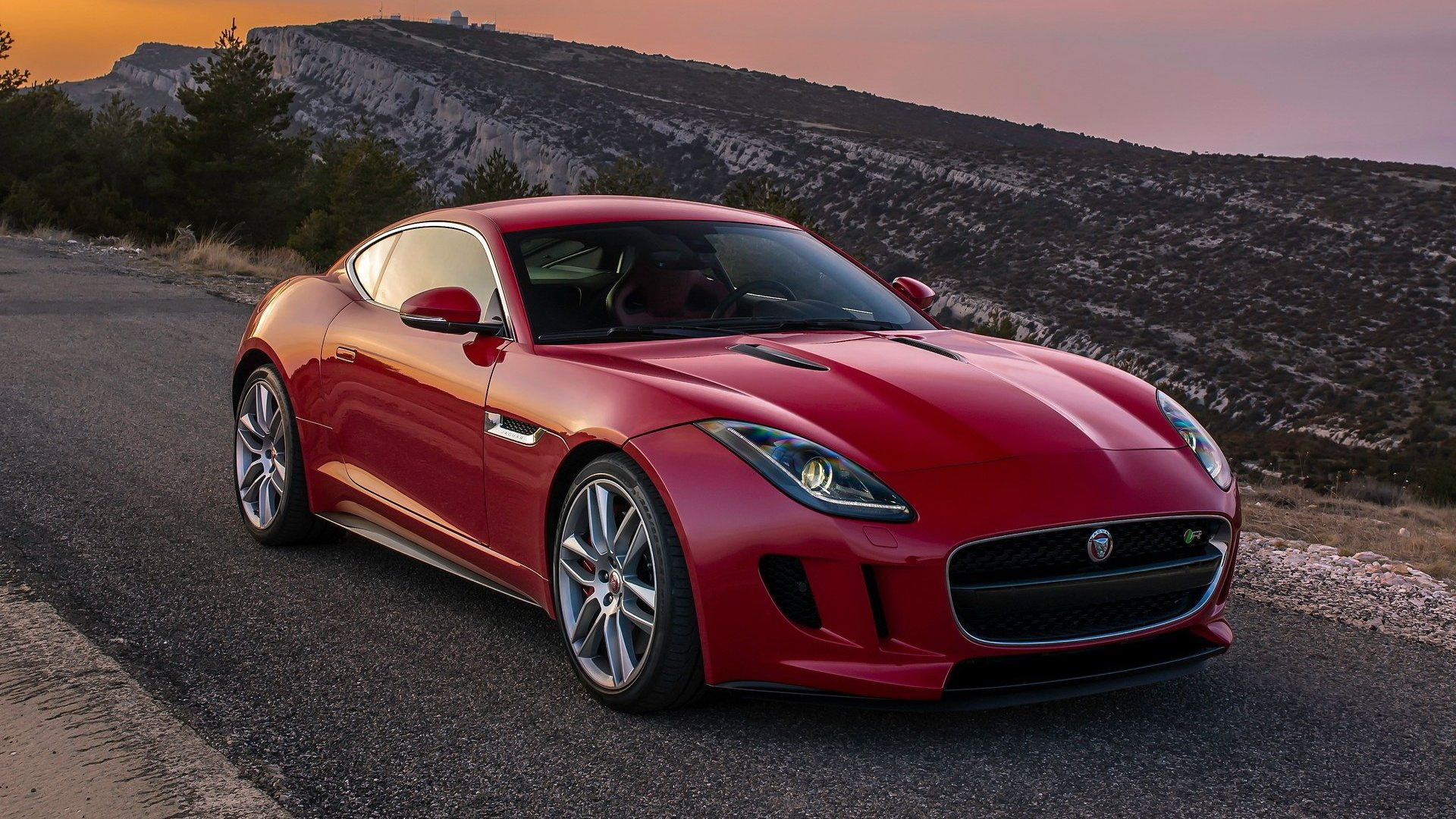 Jaguar F-TYPE Red Side View, Coupe, HD wallpapers, 1920x1080 Full HD Desktop