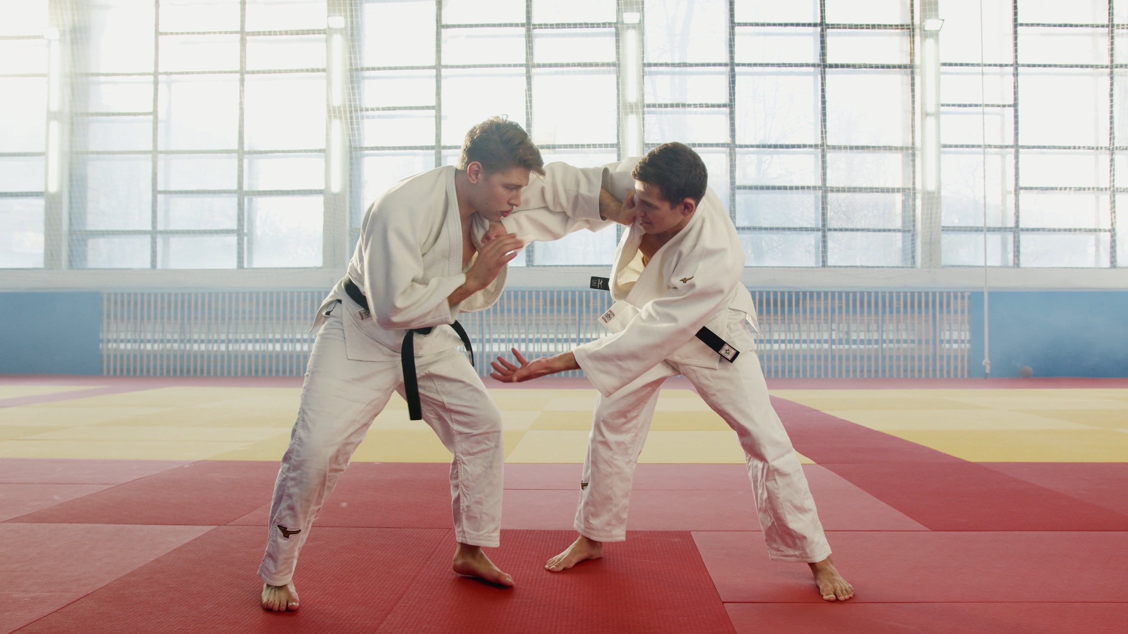 People doing Judo, Stock video footage, Exciting sport, Dynamic movements, 3840x2160 4K Desktop