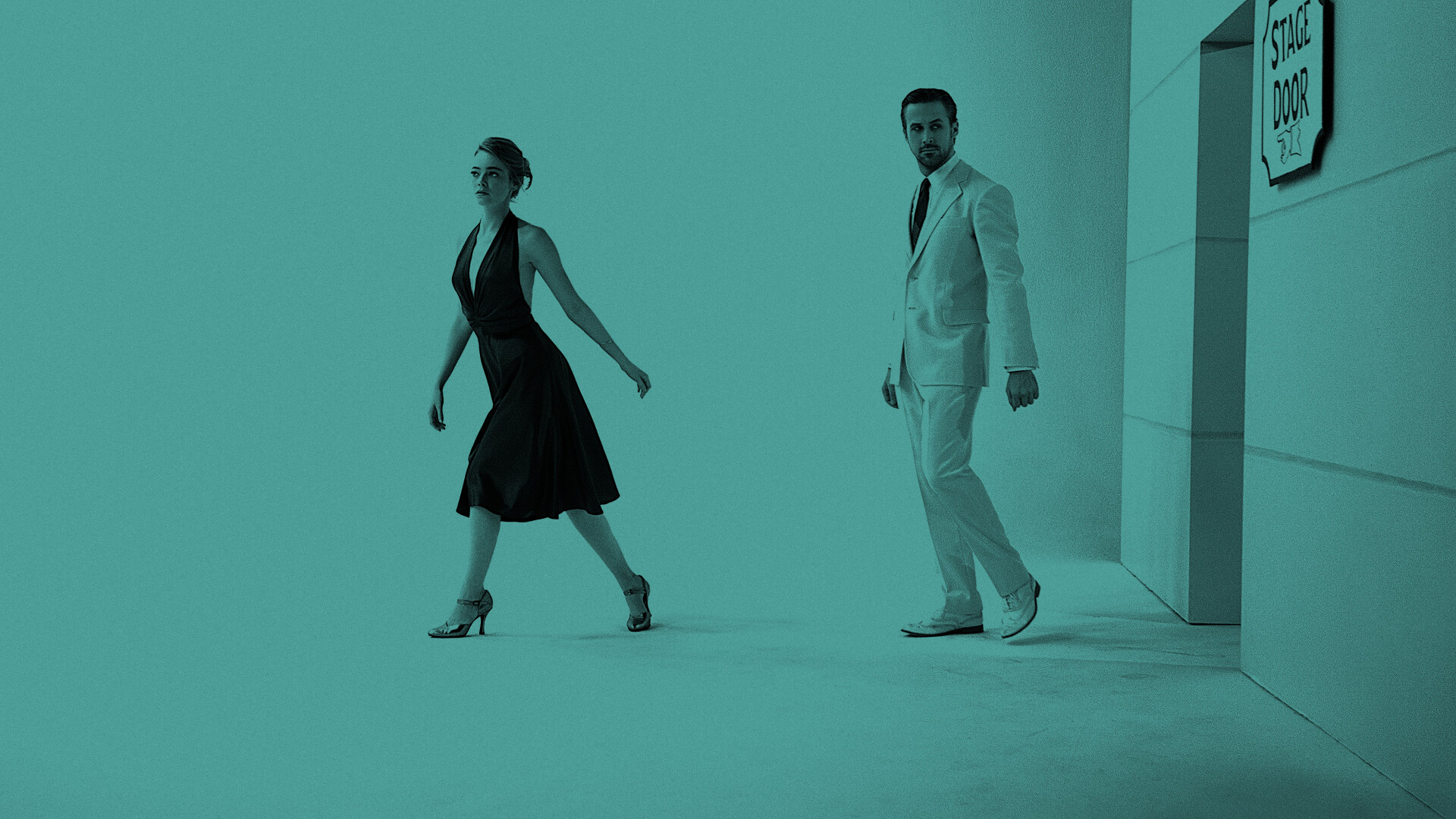 Emma Stone's elegance, Ryan Gosling's charm, La La Land wallpaper, Visual tribute, 1920x1080 Full HD Desktop