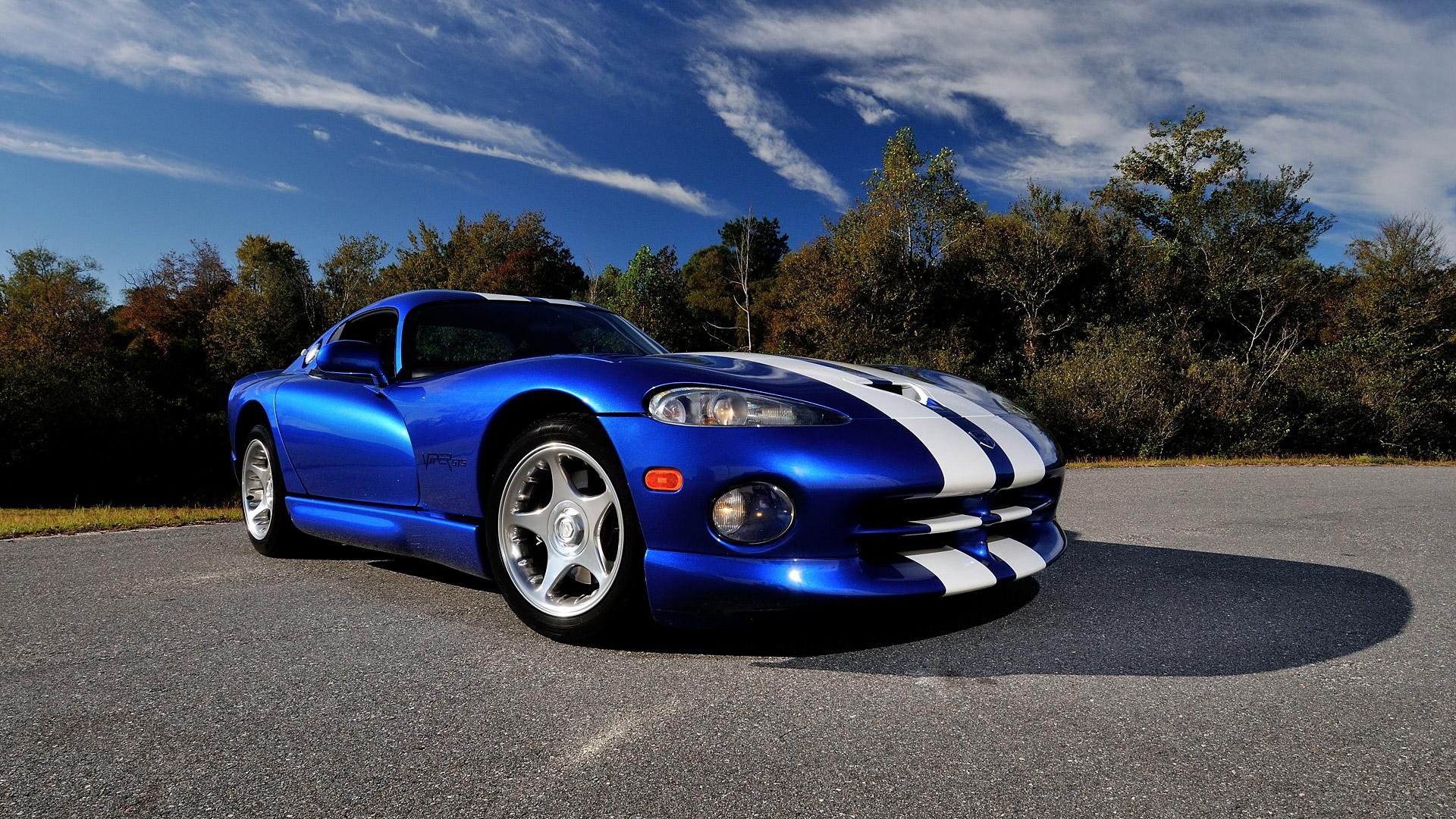 Dodge Viper, Automotive allure, Sensational power, Striking backdrop, 1920x1080 Full HD Desktop