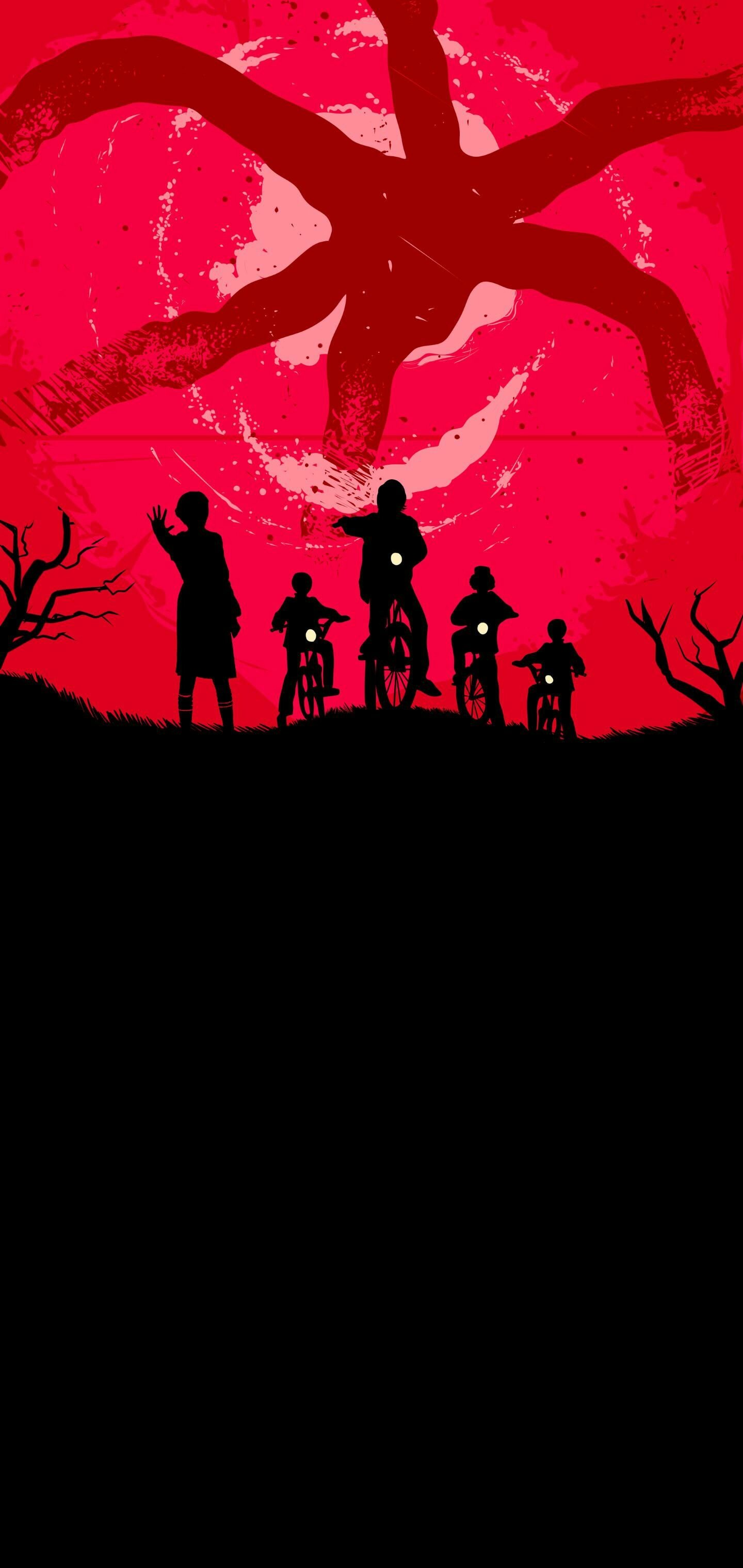 Stranger Things fanart, Netflix original, Digital illustration, Fan creation, 1440x3040 HD Phone