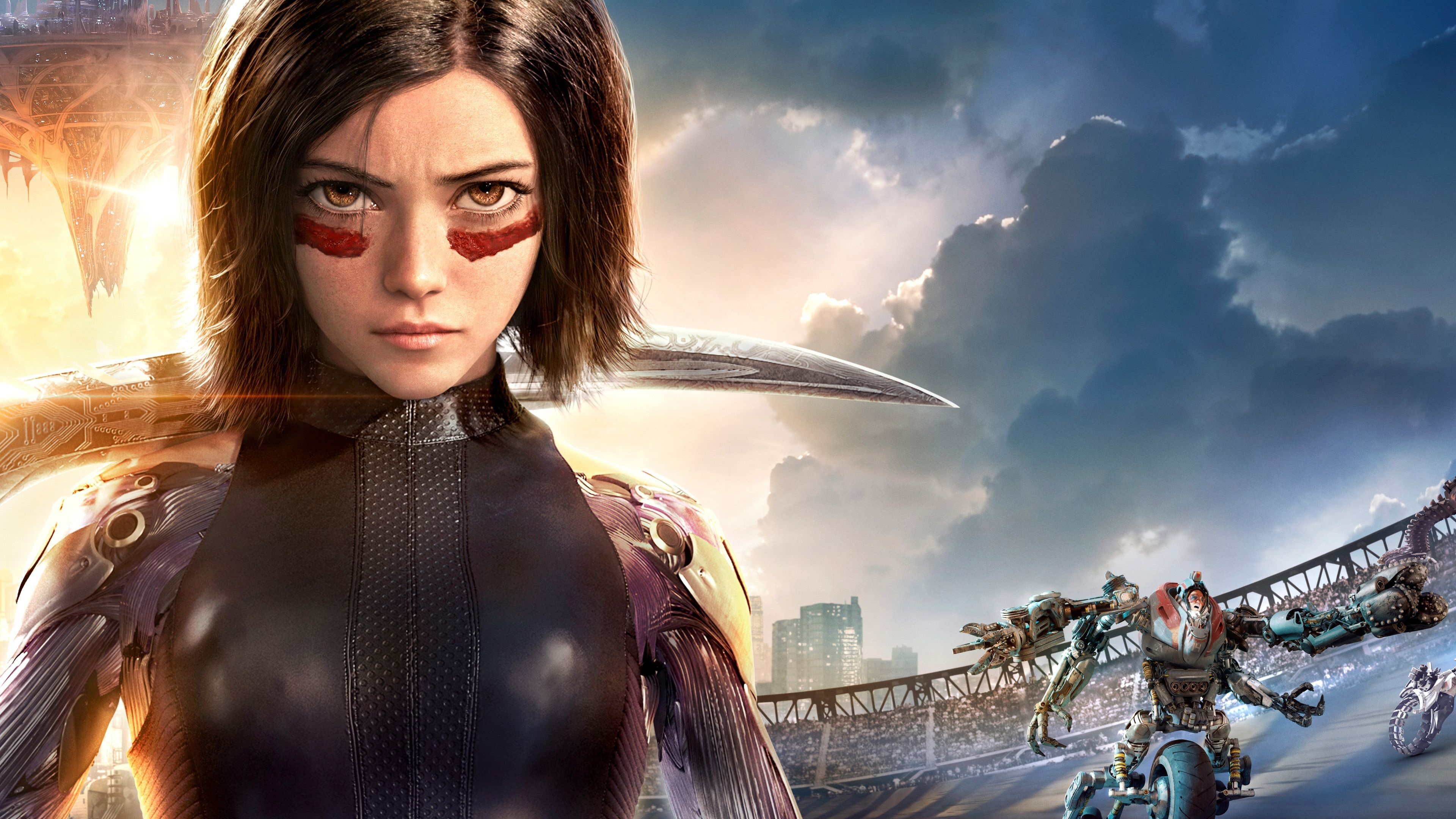 Battle Angel, Top free backgrounds, 3840x2160 4K Desktop