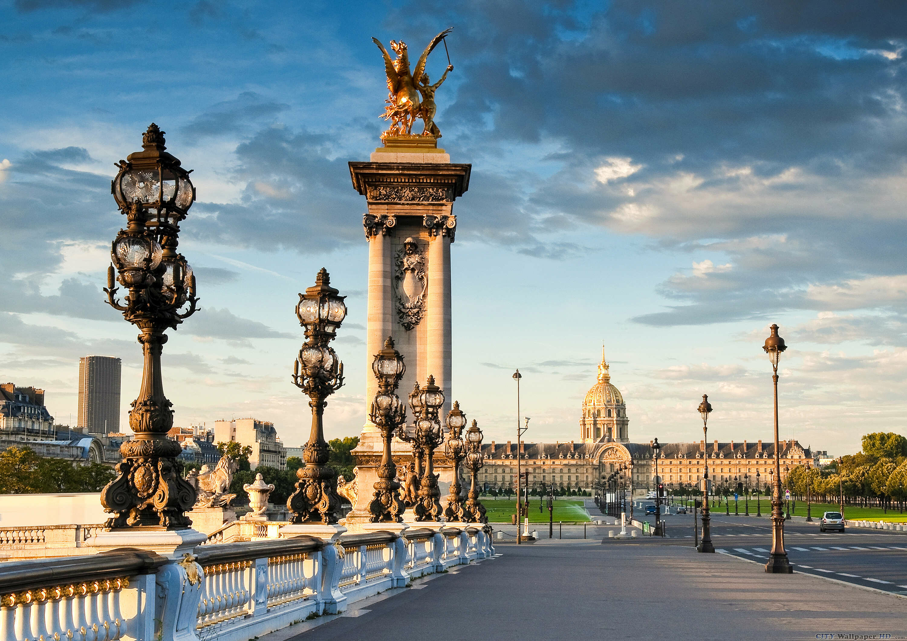 Paris, France, Captivating street view, City lights, 3000x2120 HD Desktop