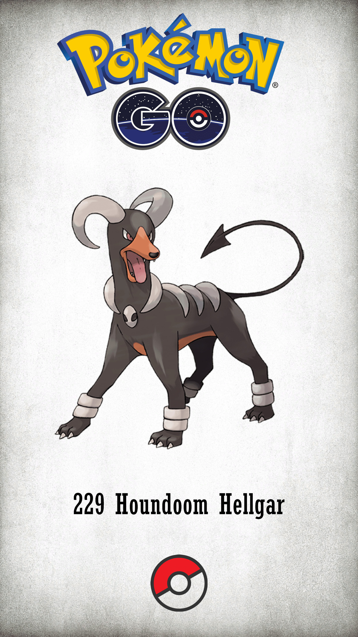 Pokemon Go, Houndoom Wallpaper, 1250x2210 HD Phone