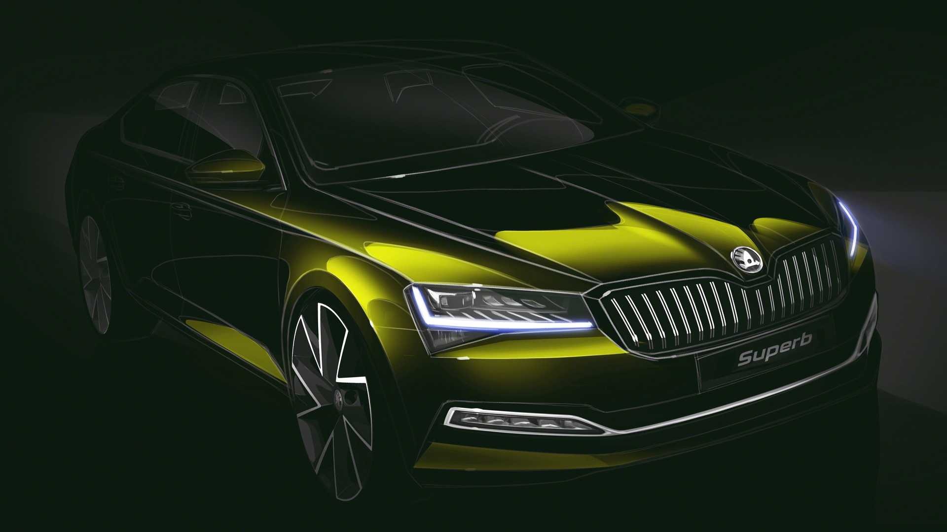 Skoda Superb, 2020 teaser preview, Updated flagship, Czech pride, 1920x1080 Full HD Desktop