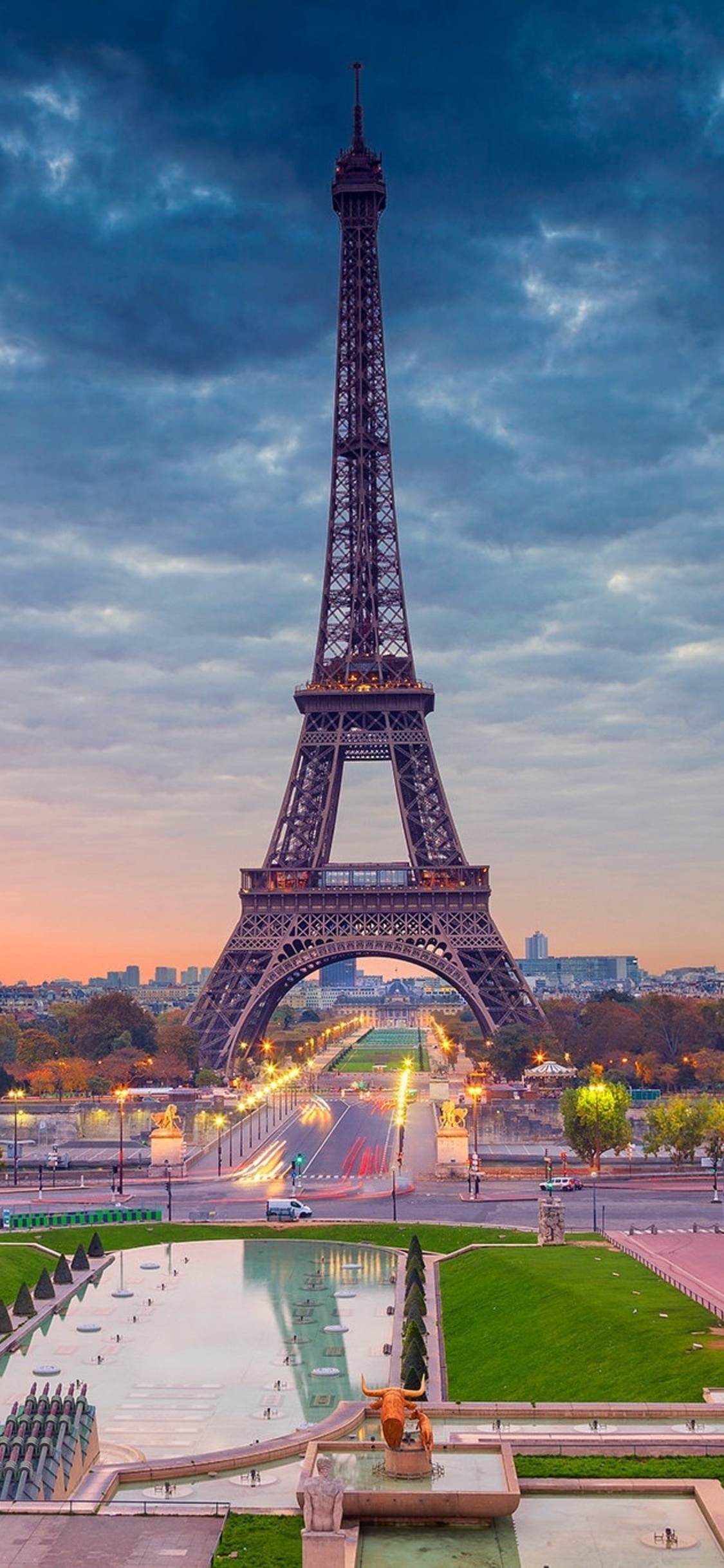 Eiffel Tower Paris view, Stunning visuals, High-definition wallpapers, Beautiful landscapes, 1130x2440 HD Phone