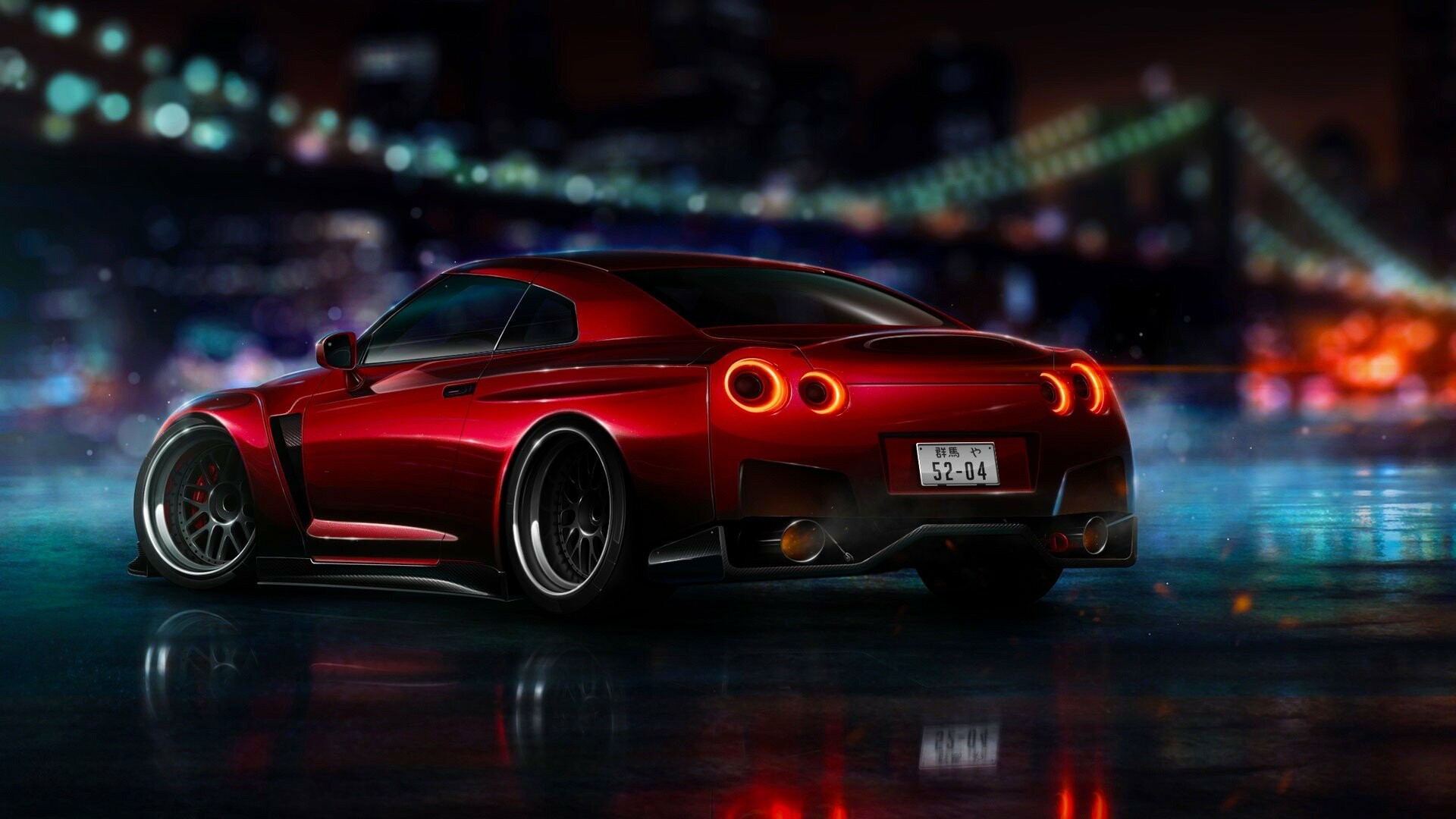 94 Nissan GTR R35 HD wallpapers, Aggressive styling, Ferocious power, Unrivaled performance, 1920x1080 Full HD Desktop