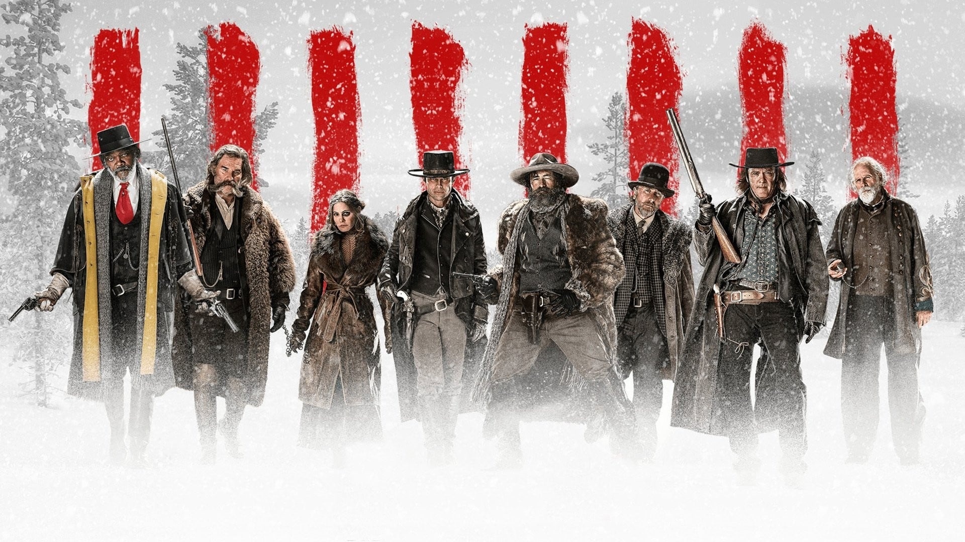 The Hateful Eight, Quentin Tarantino, Ensemble cast, Intense mystery, 1920x1080 Full HD Desktop