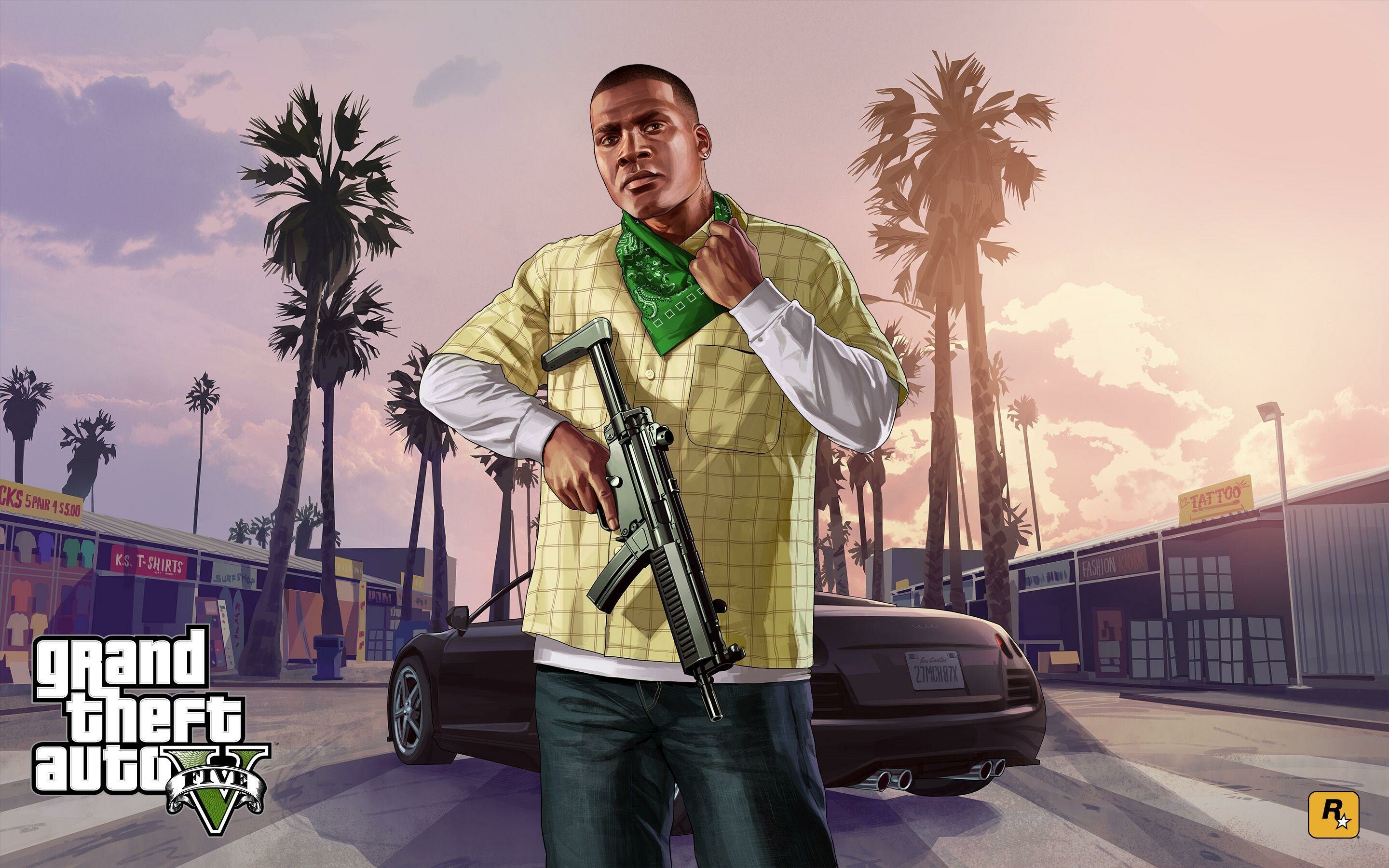 Grand Theft Auto 5, Franklin character, 4K wallpapers, Impressive visuals, 2880x1800 HD Desktop