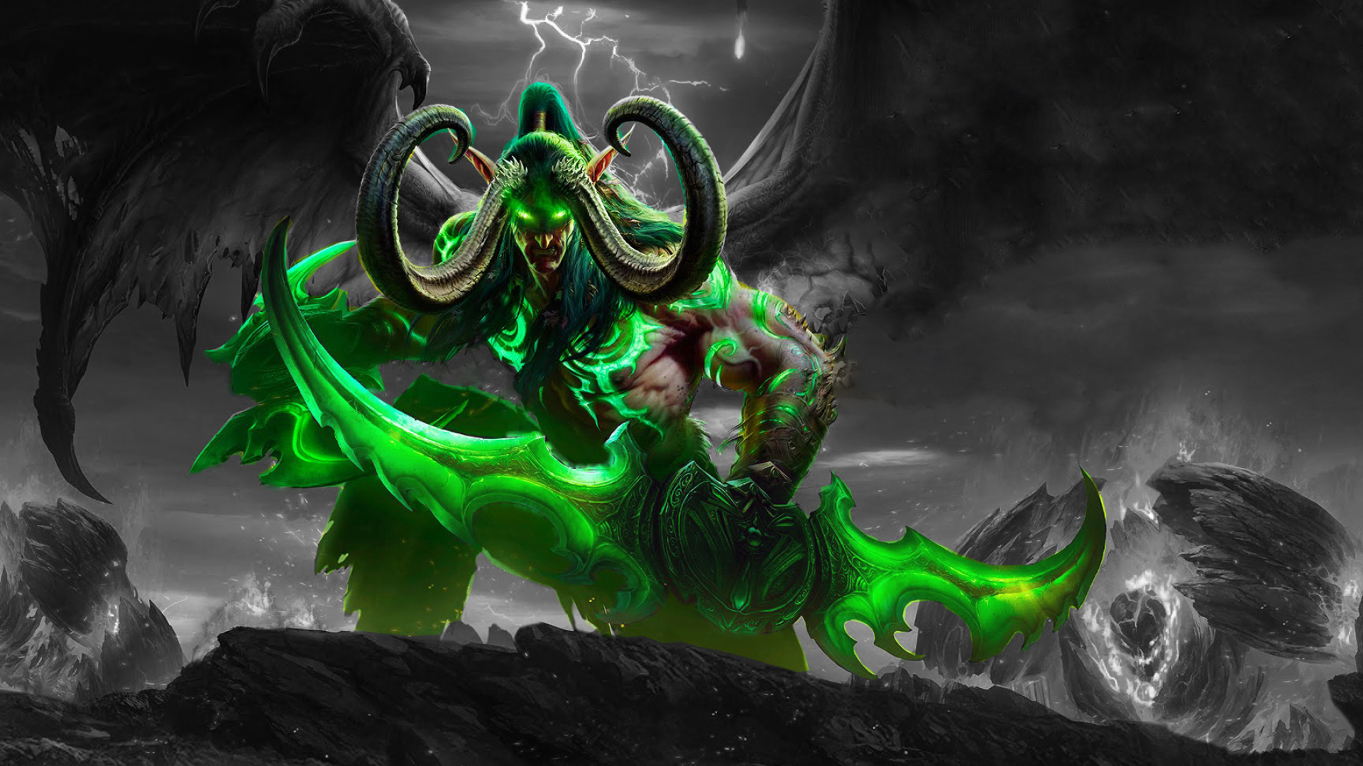 Illidan wallpaper, SF wallpaper, Gaming character, Power and destruction, 1920x1080 Full HD Desktop