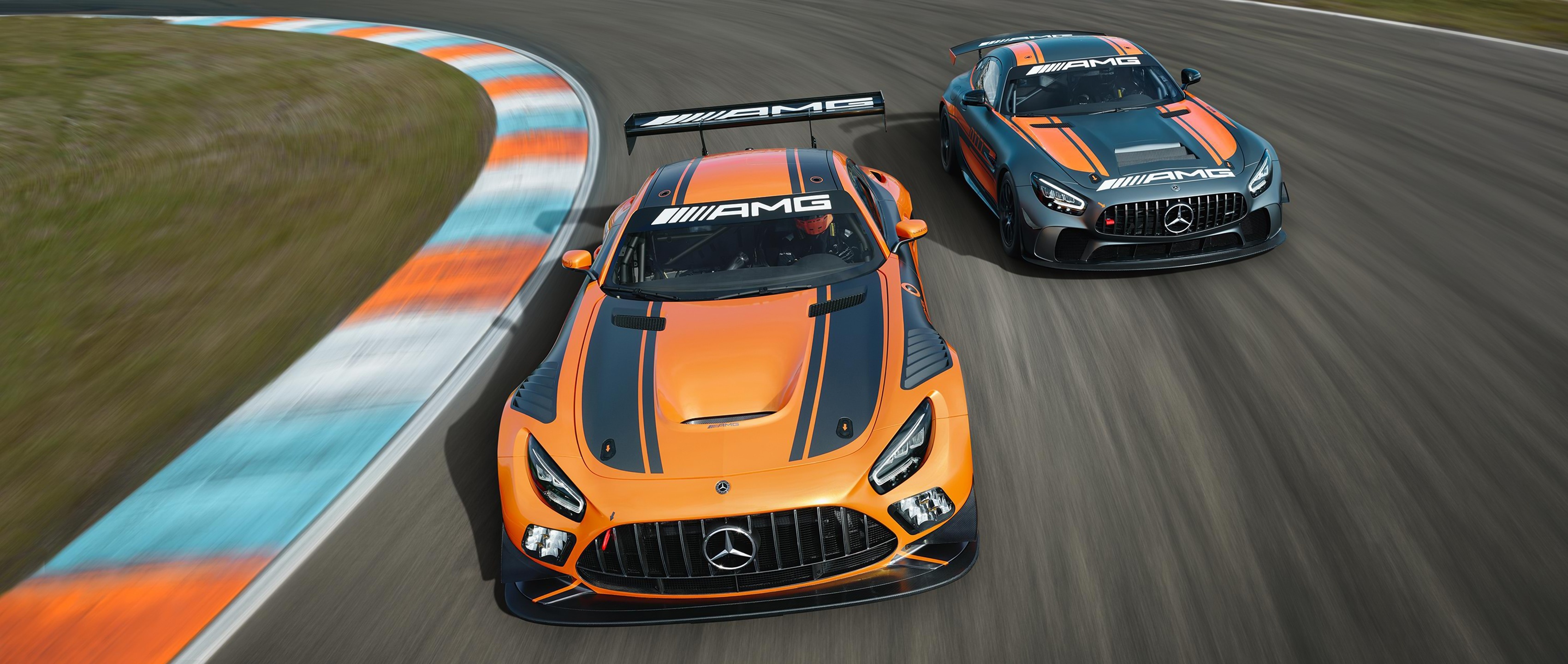 Mercedes-AMG GT3 and GT4, Motorsports Wallpaper, 3400x1440 Dual Screen Desktop