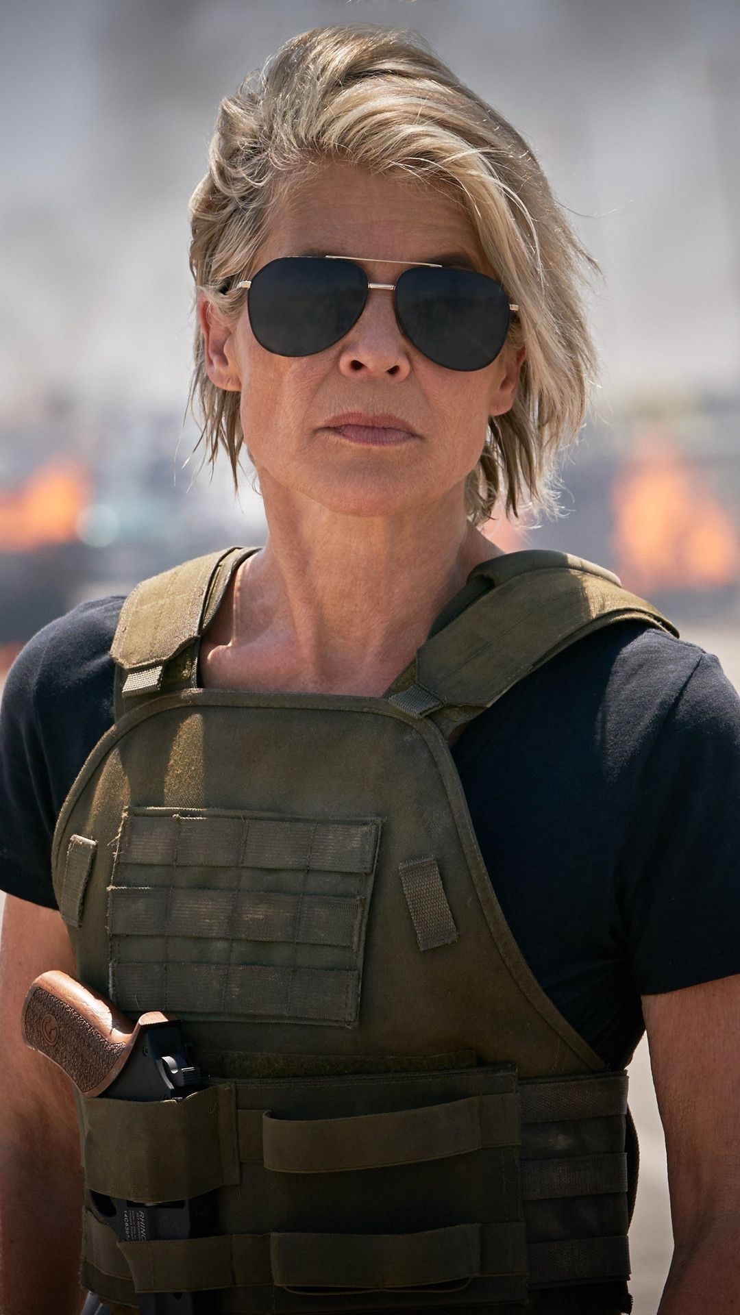 Terminator: Dark Fate, Linda Hamilton wallpapers, High-quality backgrounds, Fan favorite, 1080x1920 Full HD Phone