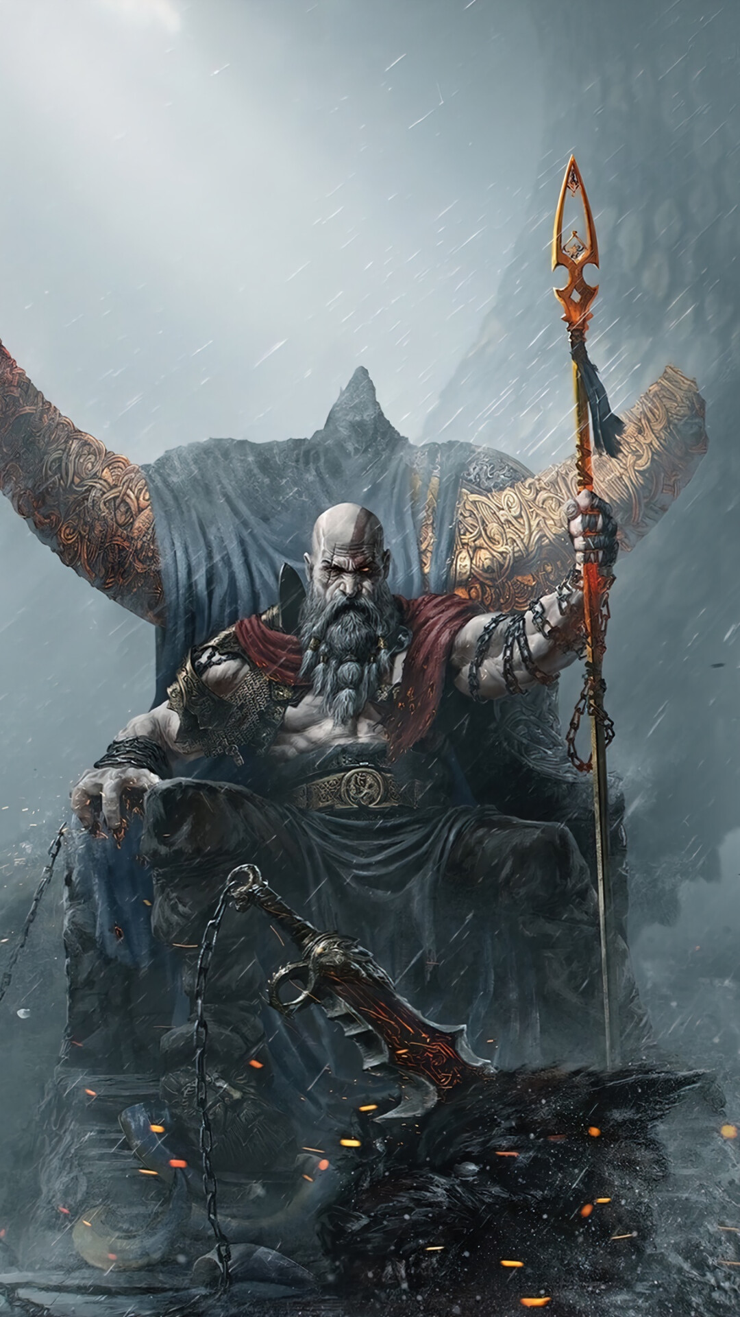 God of War, Ragnarok game, PC wallpaper, Powerful warrior, 1080x1920 Full HD Phone