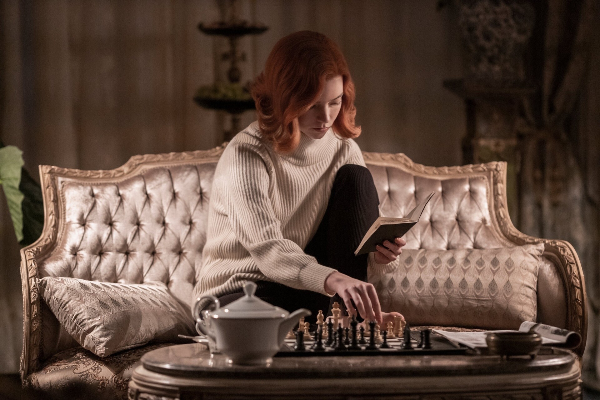 The Queen's Gambit film stills, Anya Taylor-Joy, Redhead, Chess prodigy, 1920x1280 HD Desktop