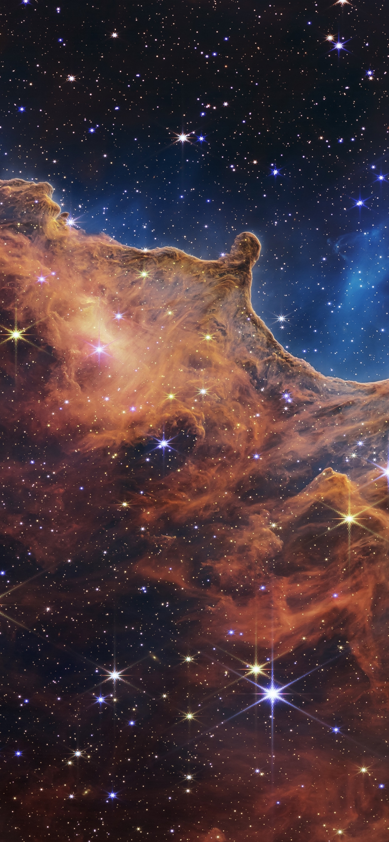 Carina Nebula, NASA wallpapers, Apple devices, Cosmic cliffs, 1290x2780 HD Phone