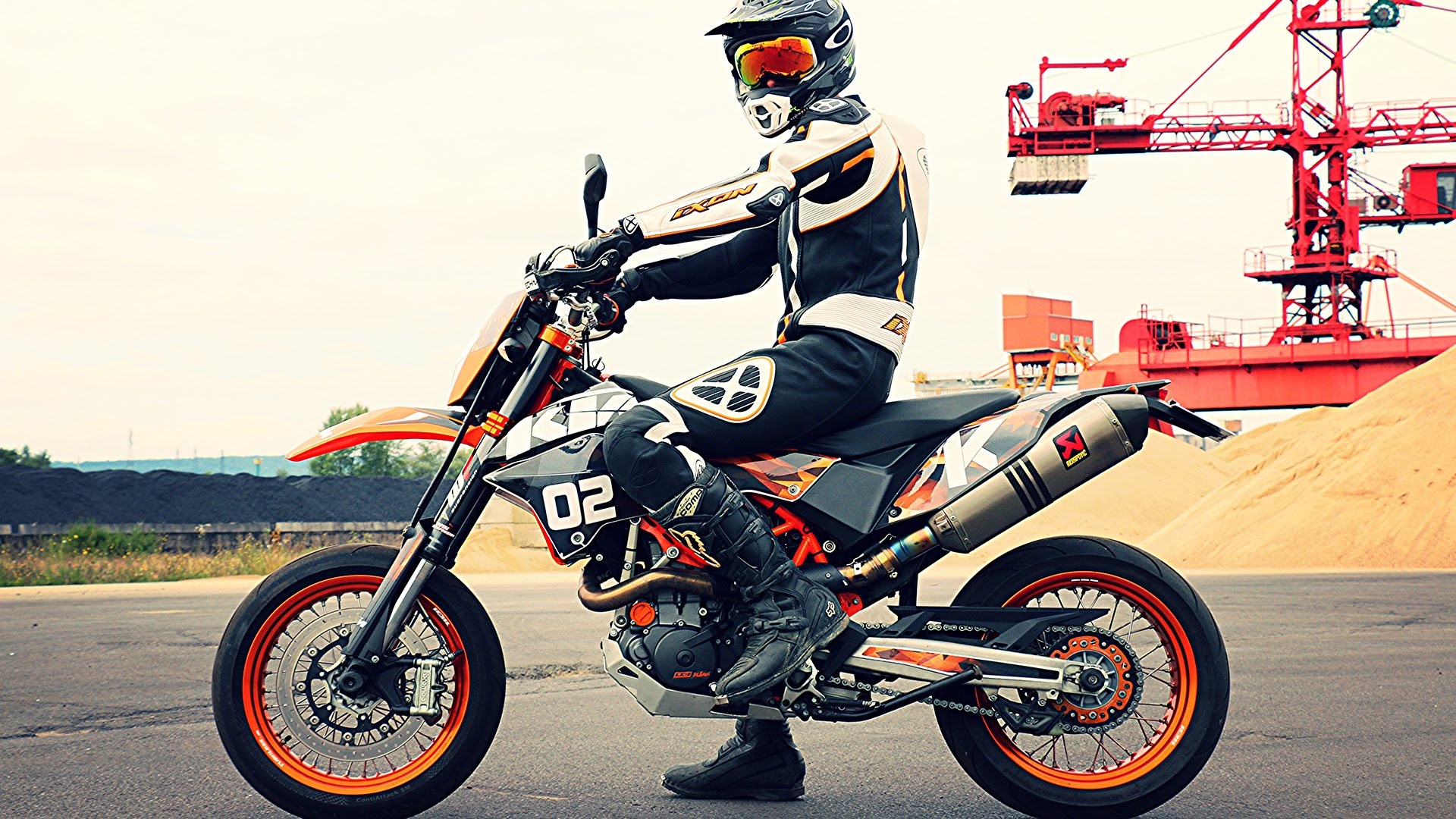 KTM 690 SMC, Beast on two wheels, Thrilling supermoto, Performance bike, 1920x1080 Full HD Desktop