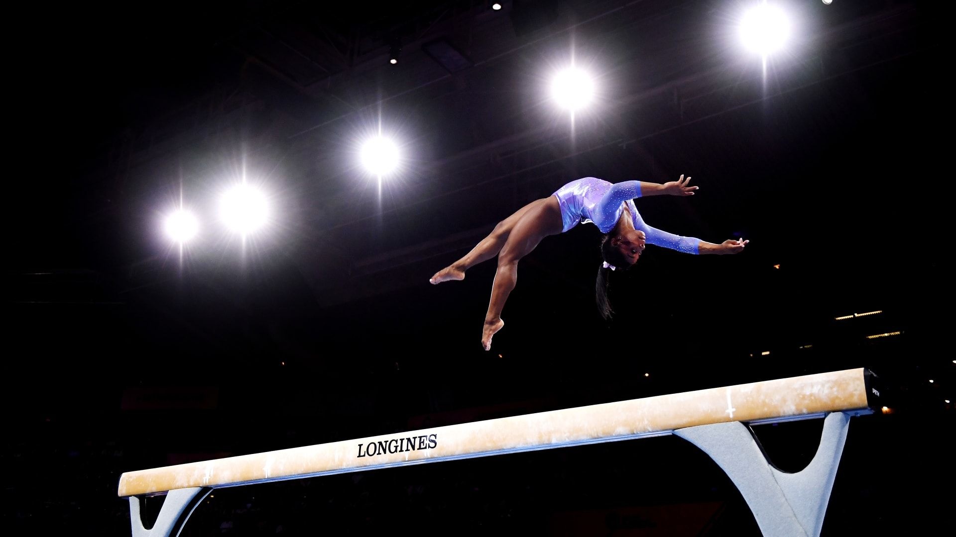 Balance Beam, Simone Biles, Athletic precision, Gravity defying, 1920x1080 Full HD Desktop