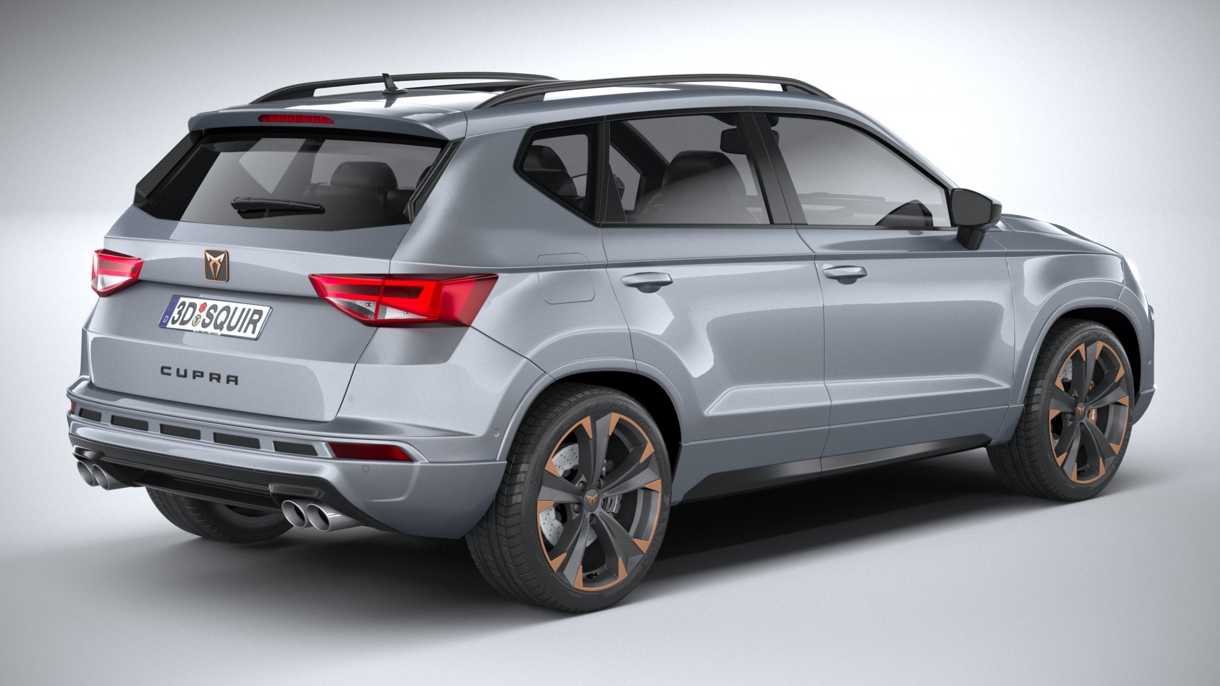 Seat Ateca, Cupra model, 3D representation, Squir, 2400x1350 HD Desktop