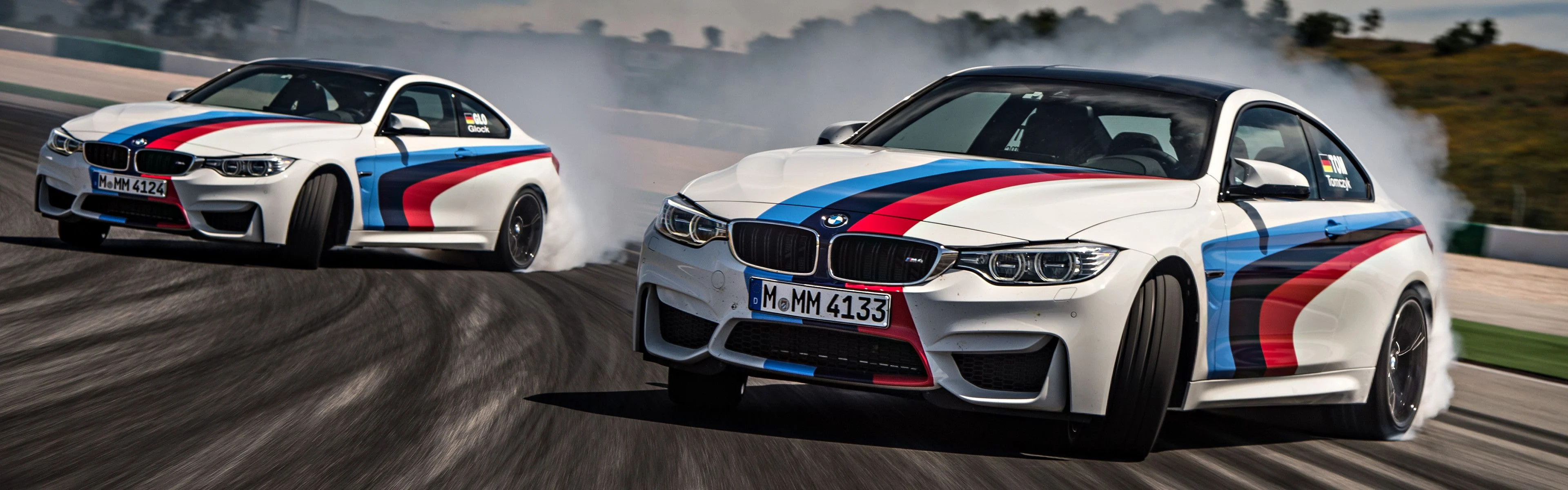 BMW M4 F82, Drifting Wallpaper, 3840x1200 Dual Screen Desktop