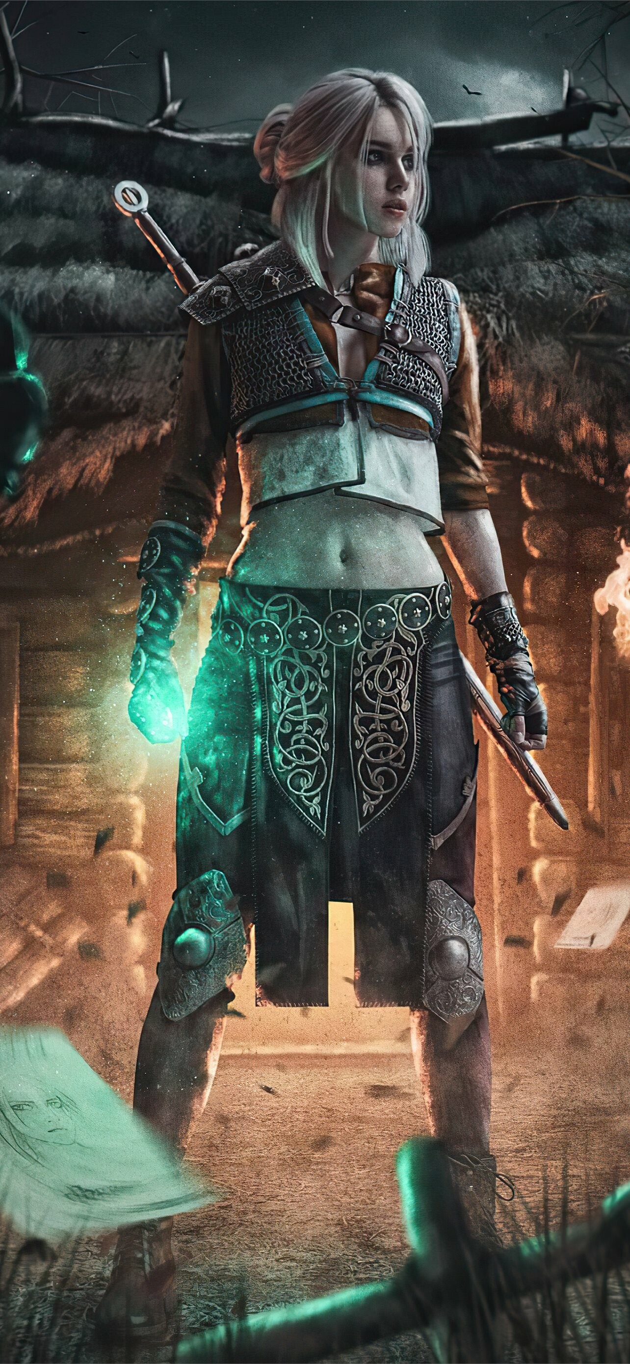 Cyberpunk Ciri, Witcher 3, 4K iPhone wallpapers, Free download, 1290x2780 HD Phone