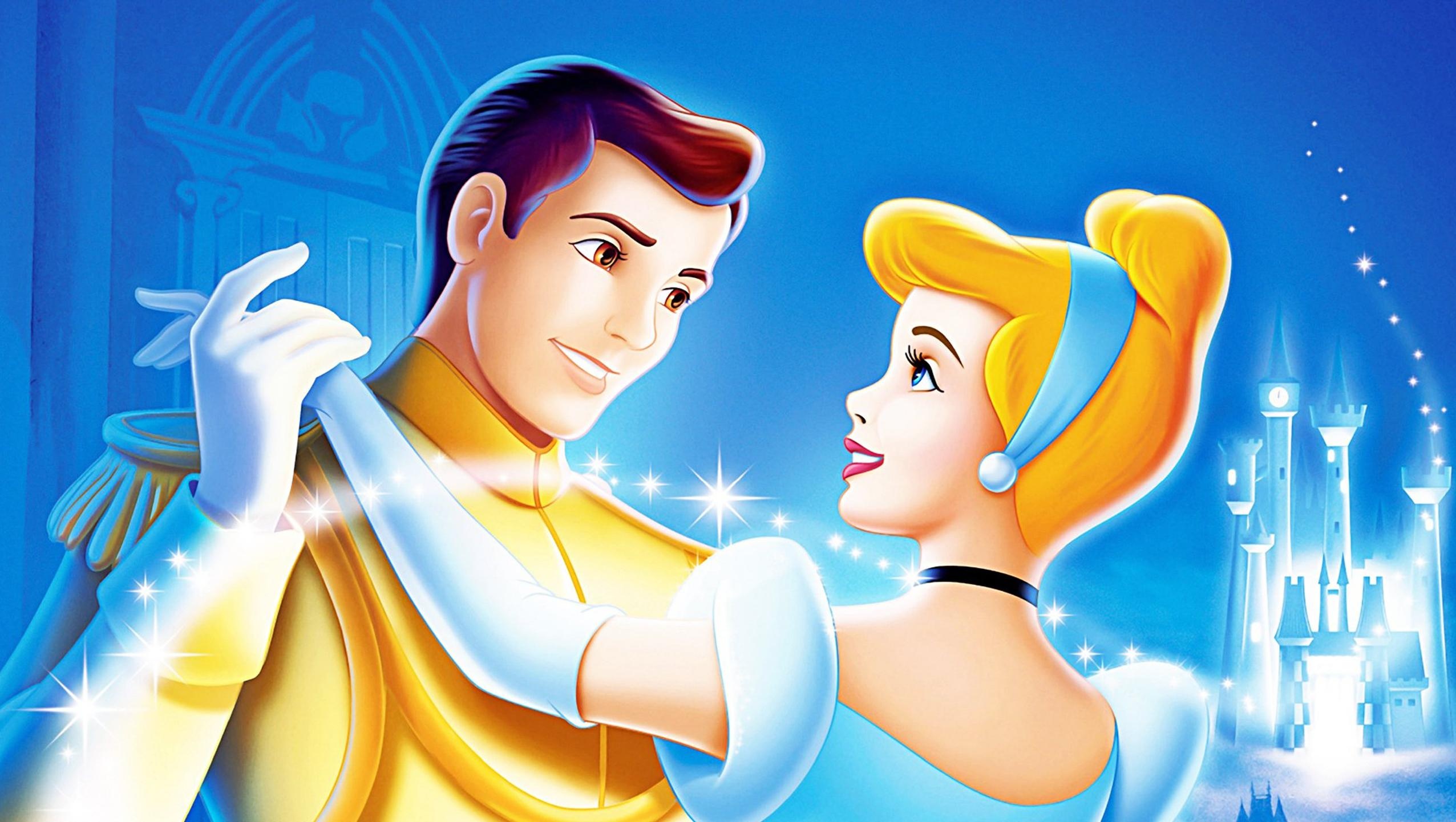 Prince Charming and Cinderella, Cinderella (1950) Wallpaper, 2560x1450 HD Desktop