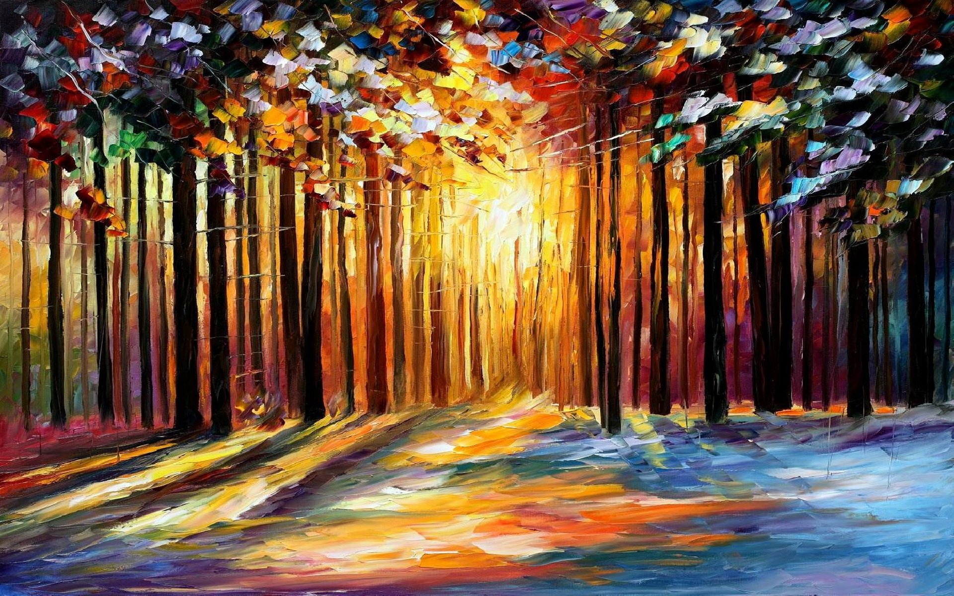 Impressionist, Leonid Afremov wallpapers, Colorful art, 1920x1200 HD Desktop