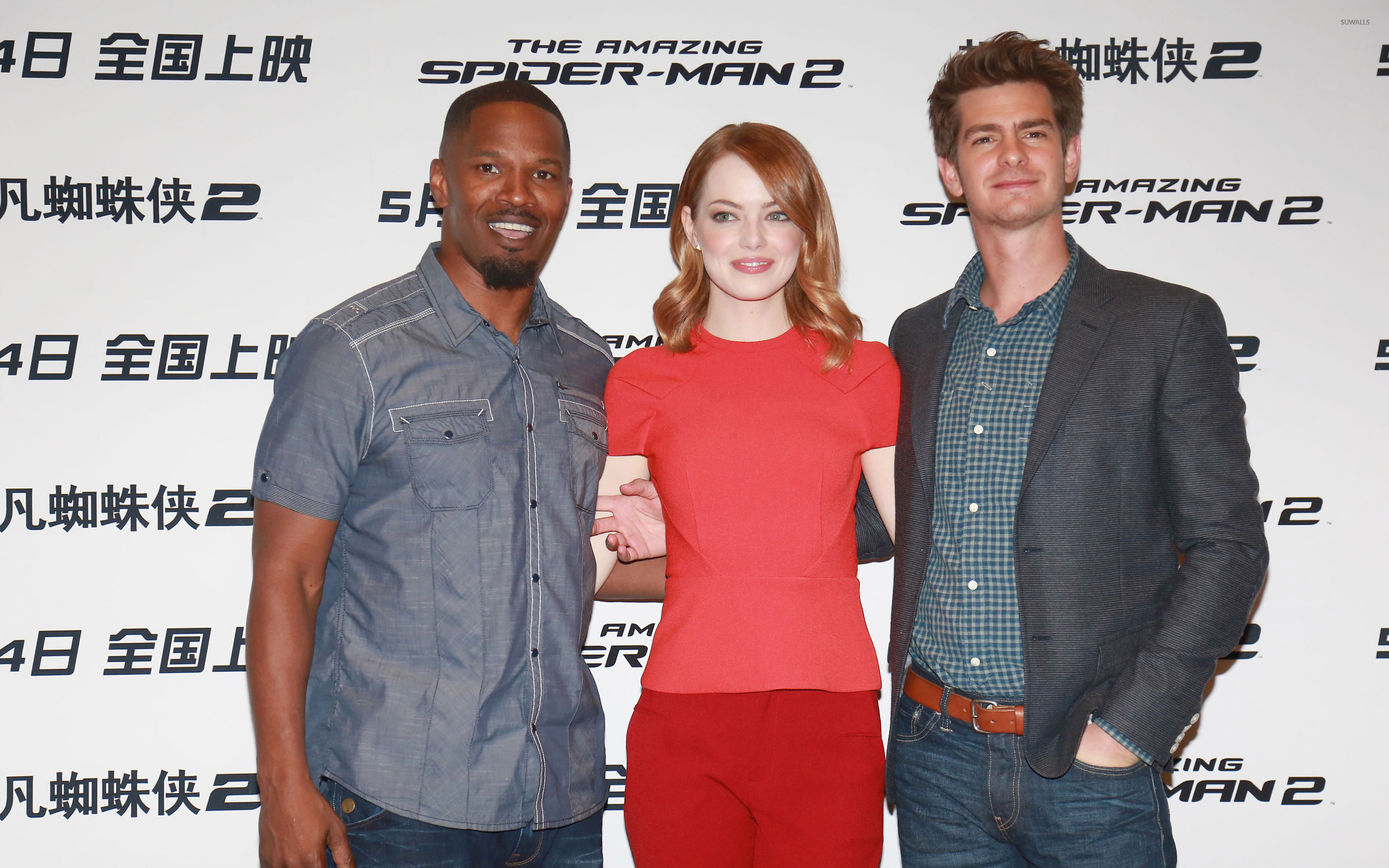 Jamie Foxx, Movies, Emma Stone, Andrew Garfield, 2880x1800 HD Desktop