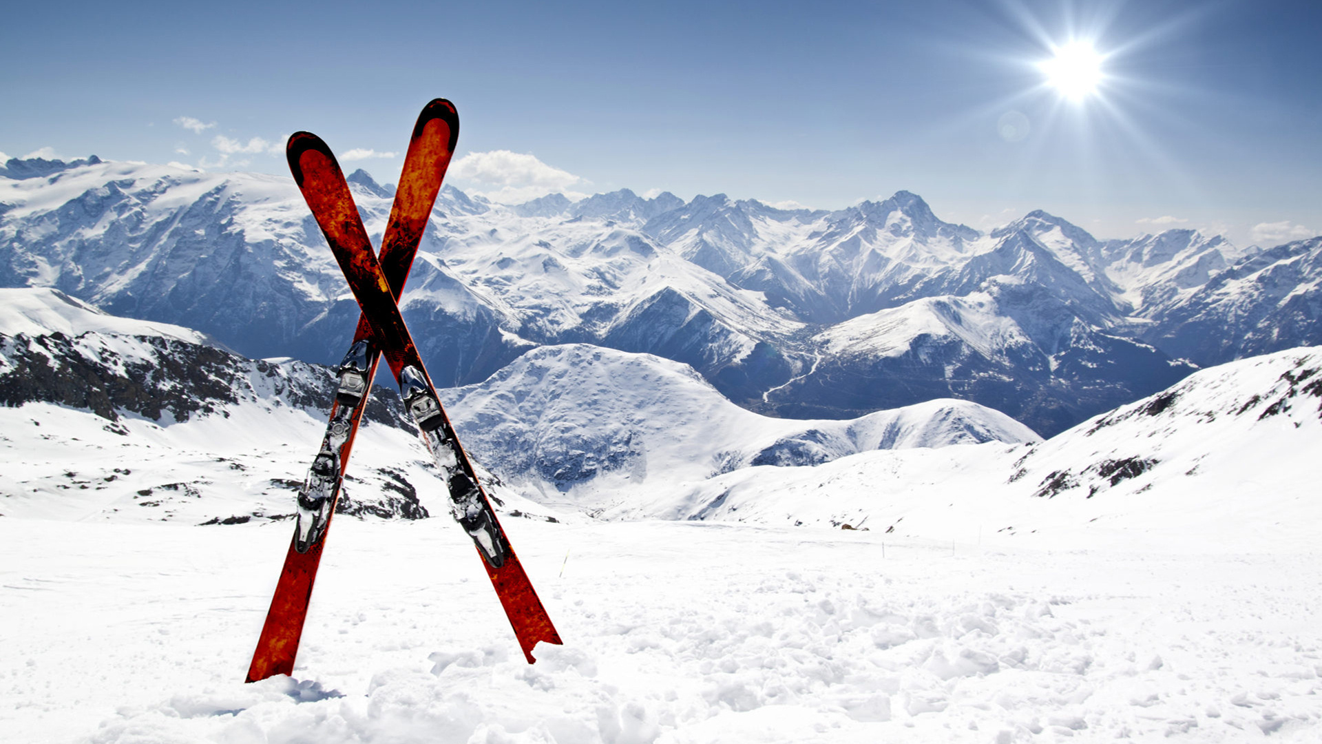 Mountain vistas while skiing, Immersive ski experience, Scenic backgrounds, Winter wonder, 1920x1080 Full HD Desktop